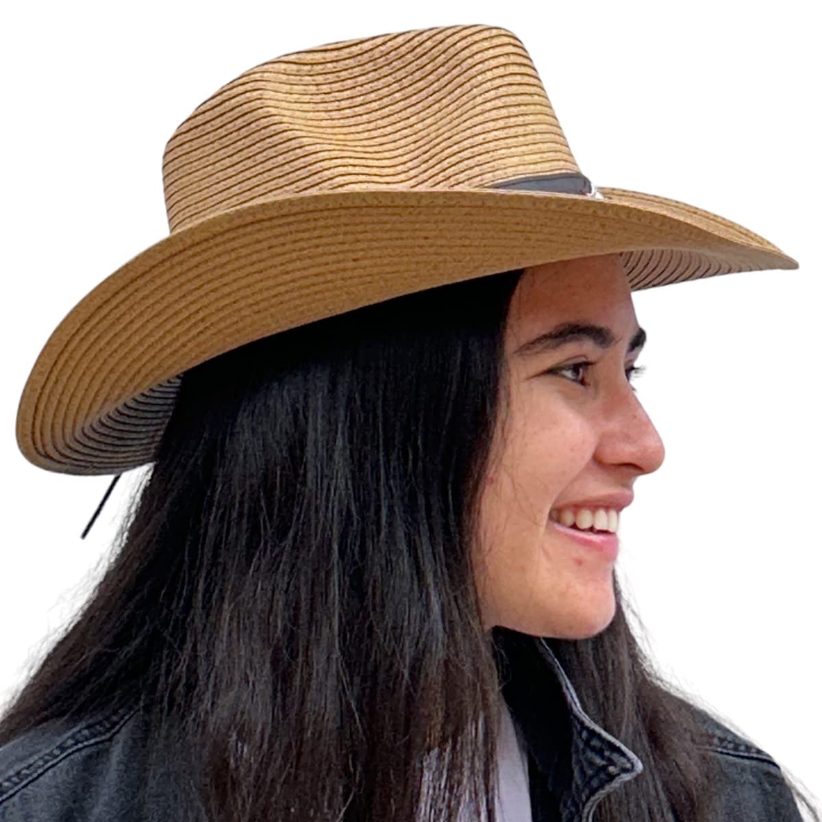 Stylish Straw Cowboy Hat for Men & Women - Classic Western Sun Hat with Wide Brim - Perfect for Rodeo, Beach, Outdoor & Country Events