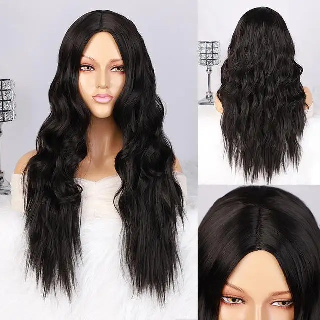 Danity Long Wavy Wig - Natural Looking Synthetic Hair Extensions for Women | Perfect for Cosplay, Daily Wear & Special Occasions