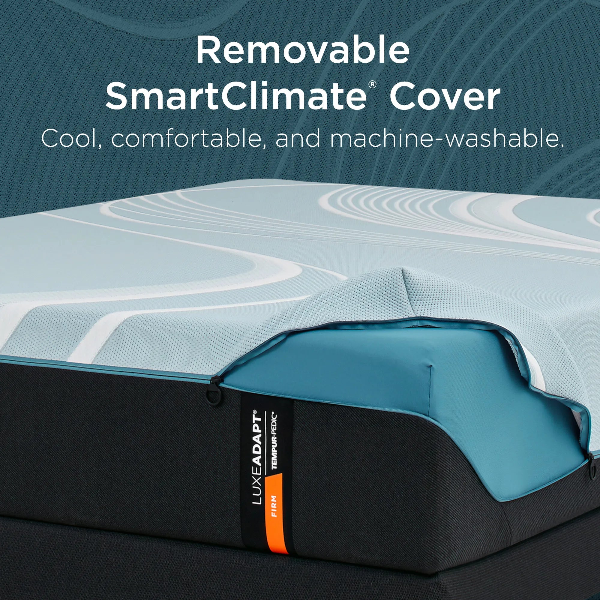 TEMPUR LuxeAdapt® Firm Mattress - Premium Memory Foam for Back Support & Pressure Relief - Ideal for Side, Back & Stomach Sleepers