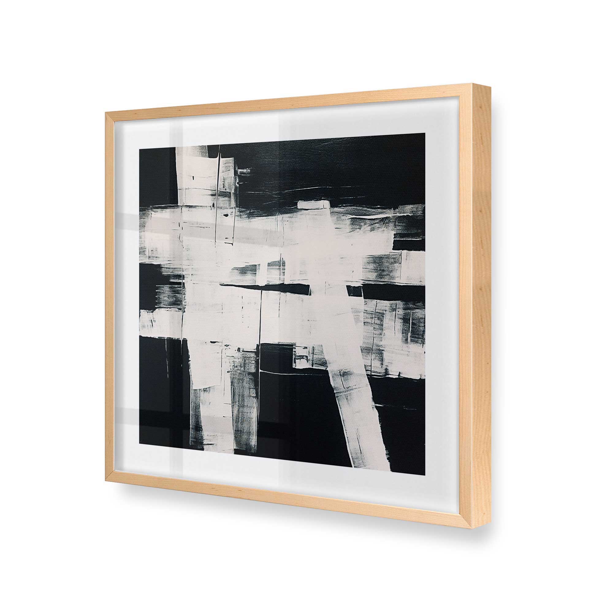 Eclipsed Onyx Tangle II Print - Abstract Black & White Wall Art for Modern Home & Office Decor | Perfect for Living Room, Bedroom or Workspace