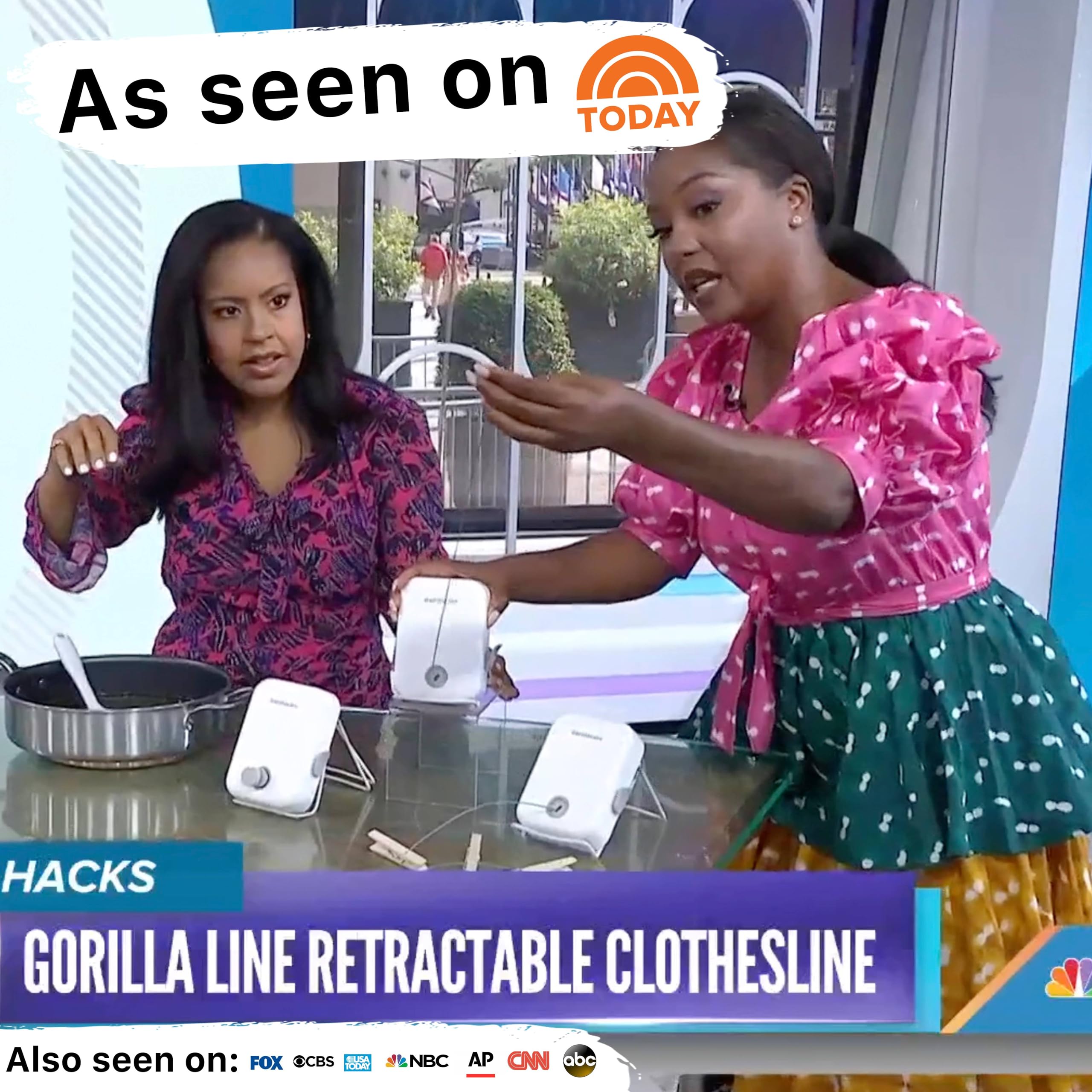GorillaLine Retractable Clothesline for Indoor & Outdoor Use - Heavy Duty Wall Mounted Laundry Drying Rack - Perfect for Small Spaces, Apartments, Camping & Travel - Air Dry Clothes Efficiently
