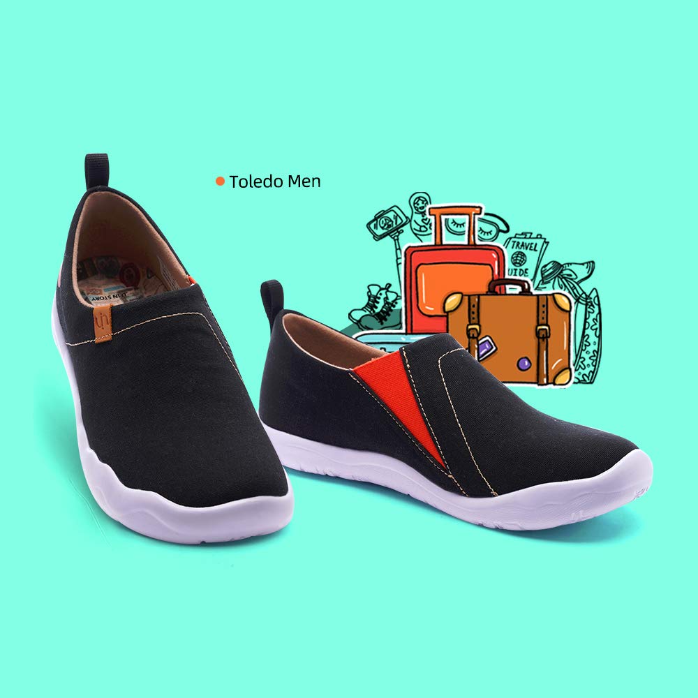 UIN Men's Slip-On Loafers - Lightweight Art Design Travel Shoes for Casual Wear | Stylish & Comfortable Sneakers for Walking, Travel & Everyday Use