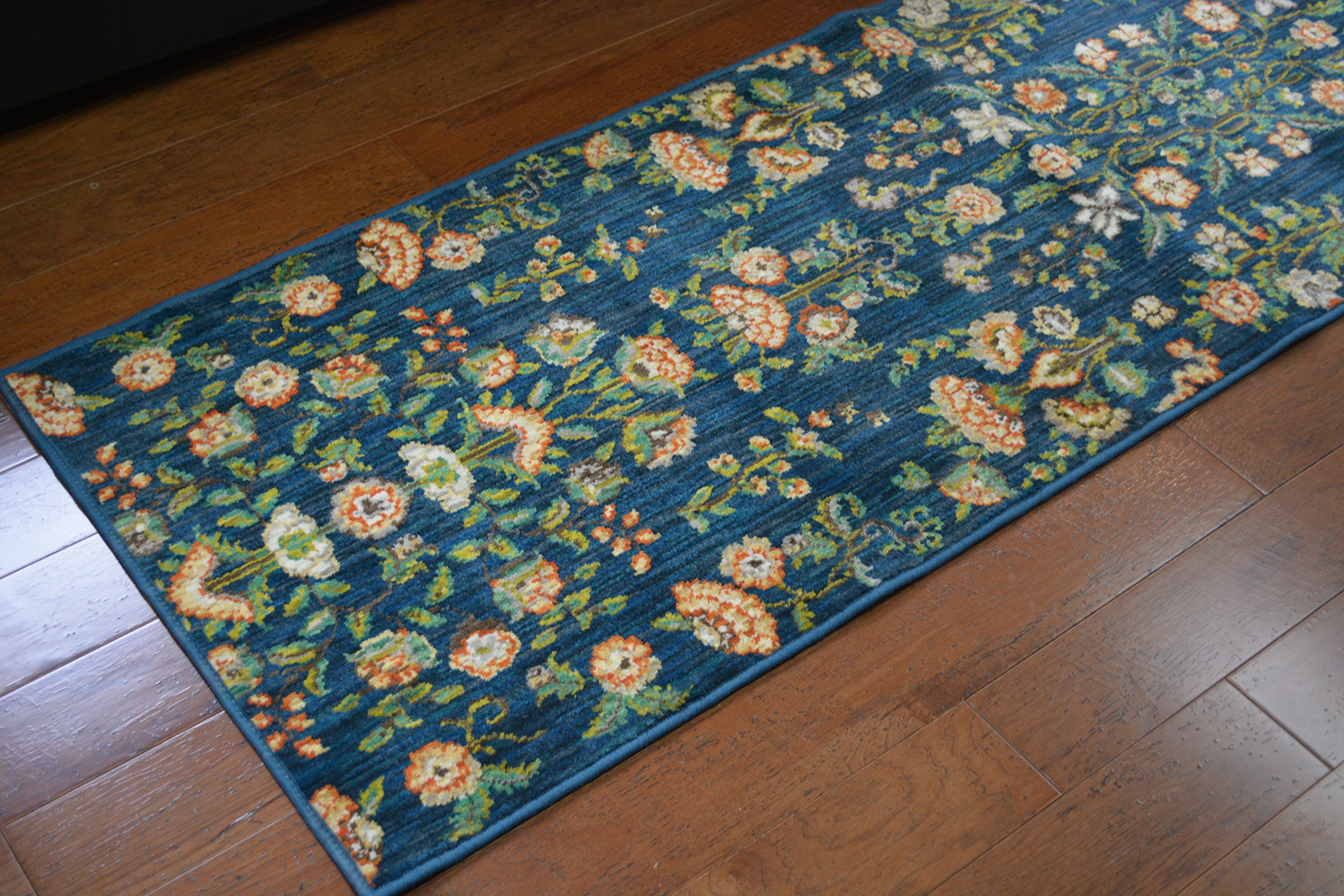 Nylon Runner Katana Area Rug - Bright Colors 2x14 Feet - Non-Slip Hallway Runner Rug for Home, Office & Entryway Decor