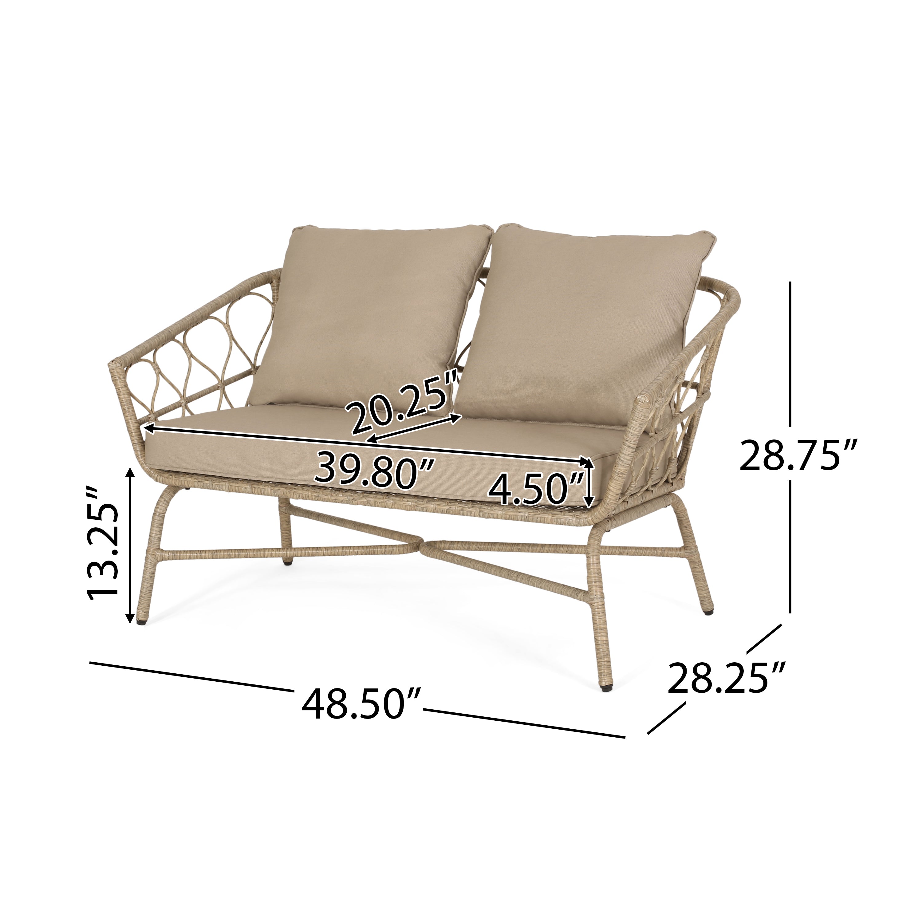 Bruce Loveseat - Modern Comfortable 2-Seater Sofa for Living Room, Bedroom & Small Spaces | Perfect for Relaxing, Lounging & Home Decor