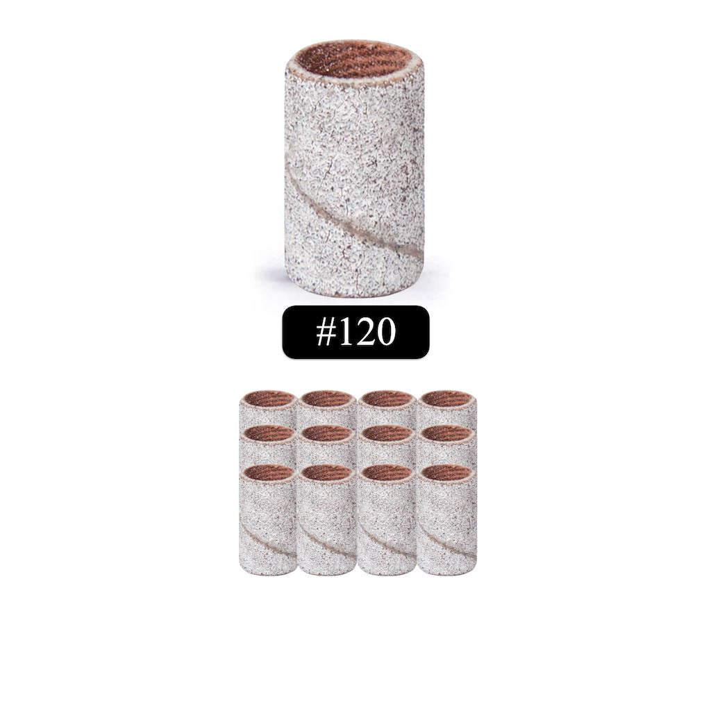 180 Grit Sanding Bands for Woodworking, Metal Polishing & DIY Projects - Fine Abrasive Sanding Sleeves for Drill Bits & Rotary Tools