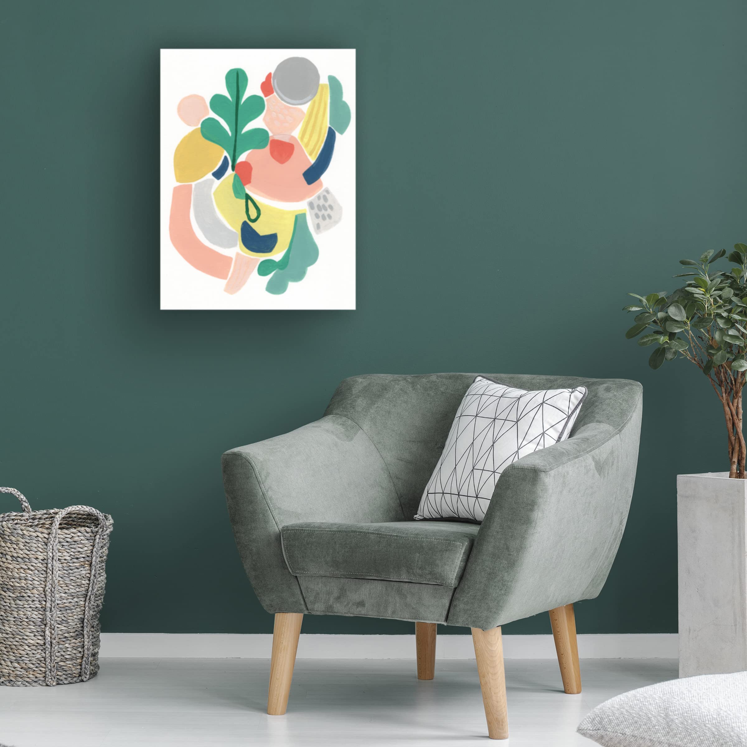Trademark Fine Art 'Scene Shift I' Canvas Art by June Erica Vess - Modern Abstract Wall Decor for Living Room, Bedroom & Office