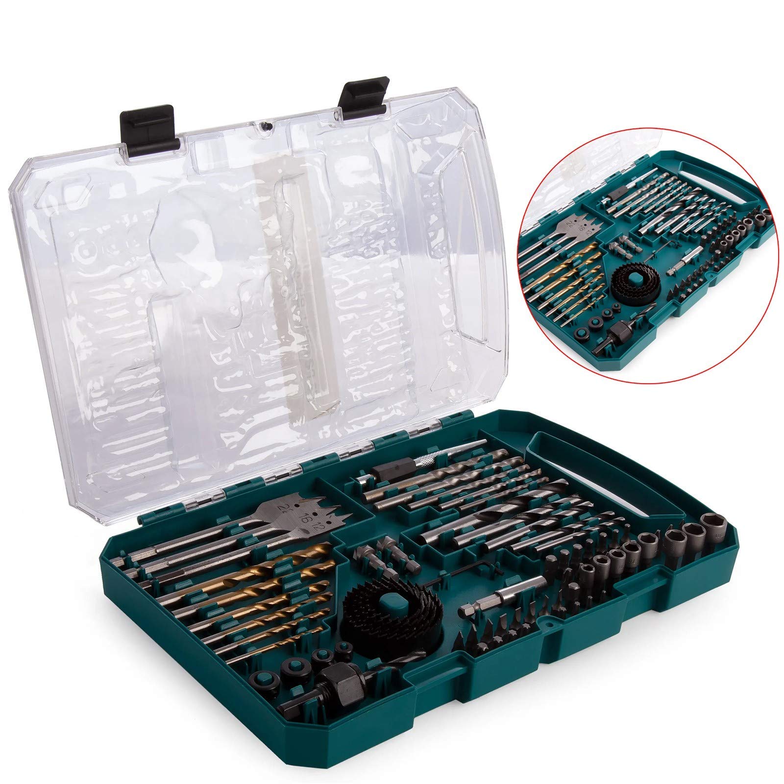 Makita P-90641 18V Cordless Drill and Saw Combo Kit - Power Tools for Woodworking, Metal Drilling & DIY Home Projects