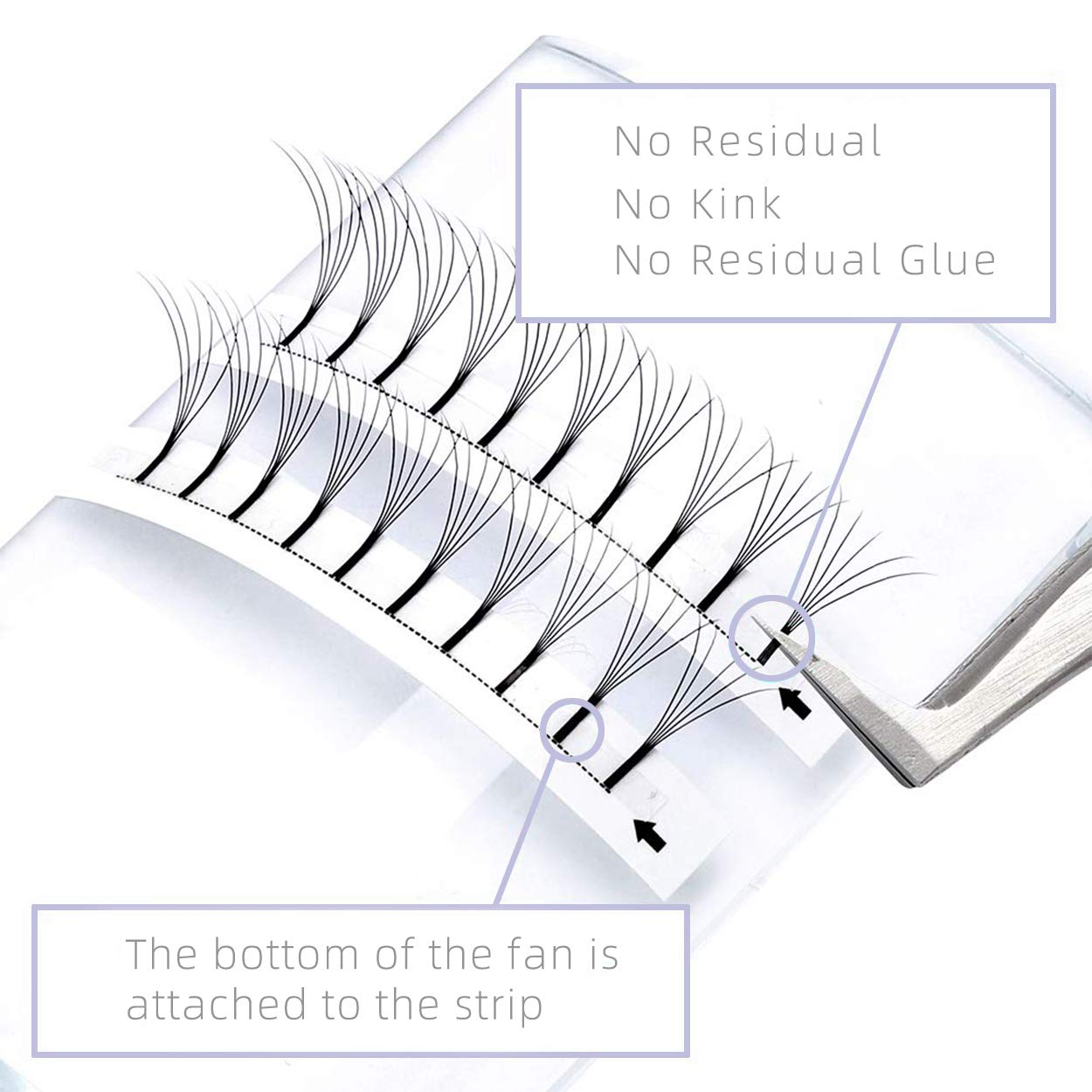 3D Lash Extensions Premade Fans - C/D Curl Natural Russian Volume Lashes 0.10mm Thickness - DIY Eyelash Extension Supplies 8-15mm (3D-C-0.10, 15mm) - Perfect for Salon Professionals & Home Use