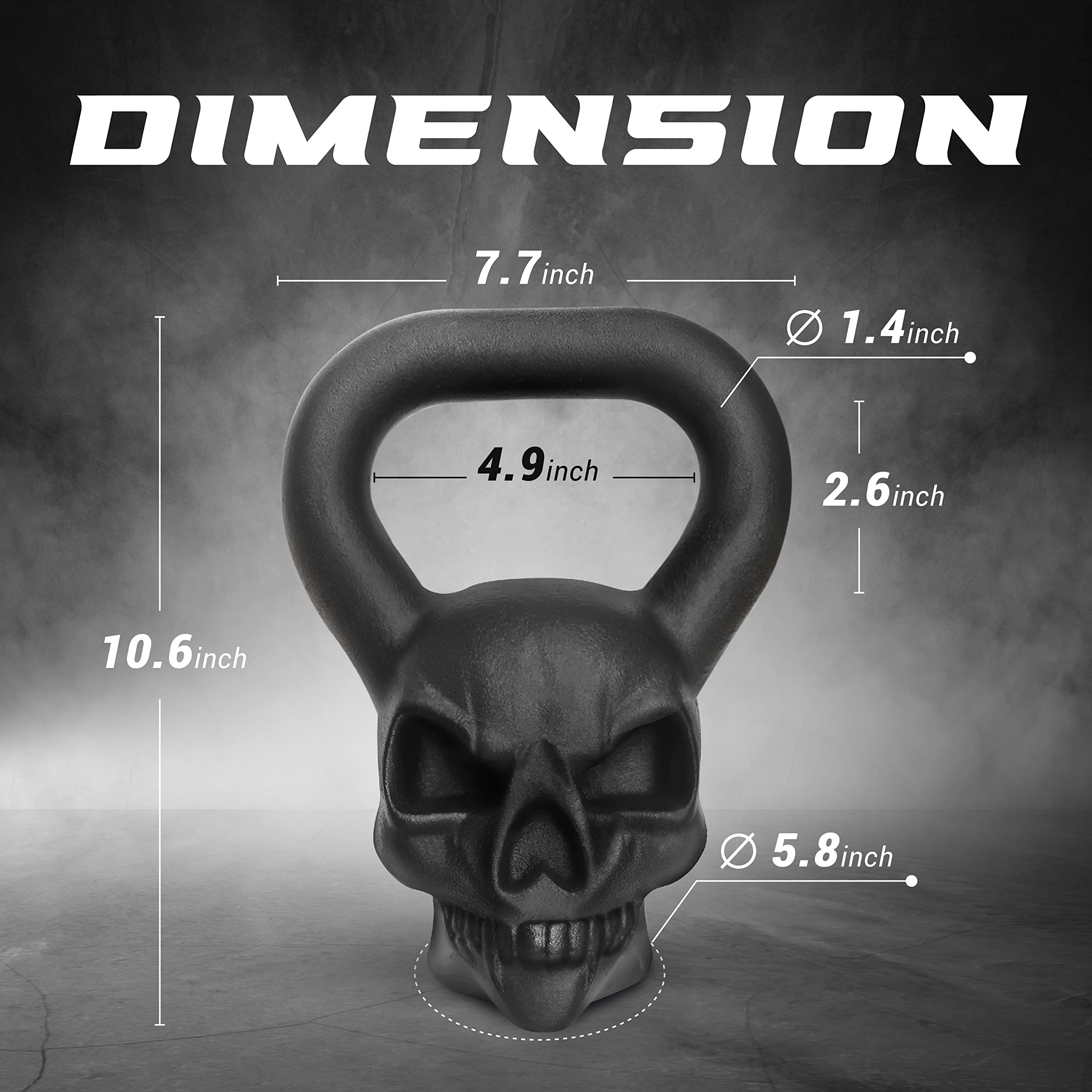 Yes4All Special Shape Kettlebell - Upgraded Multifunctional Cast Iron Weight for Strength Training, Powder Coated Anti-Slip Handle | Perfect for Home Gym, CrossFit & Functional Fitness Workouts