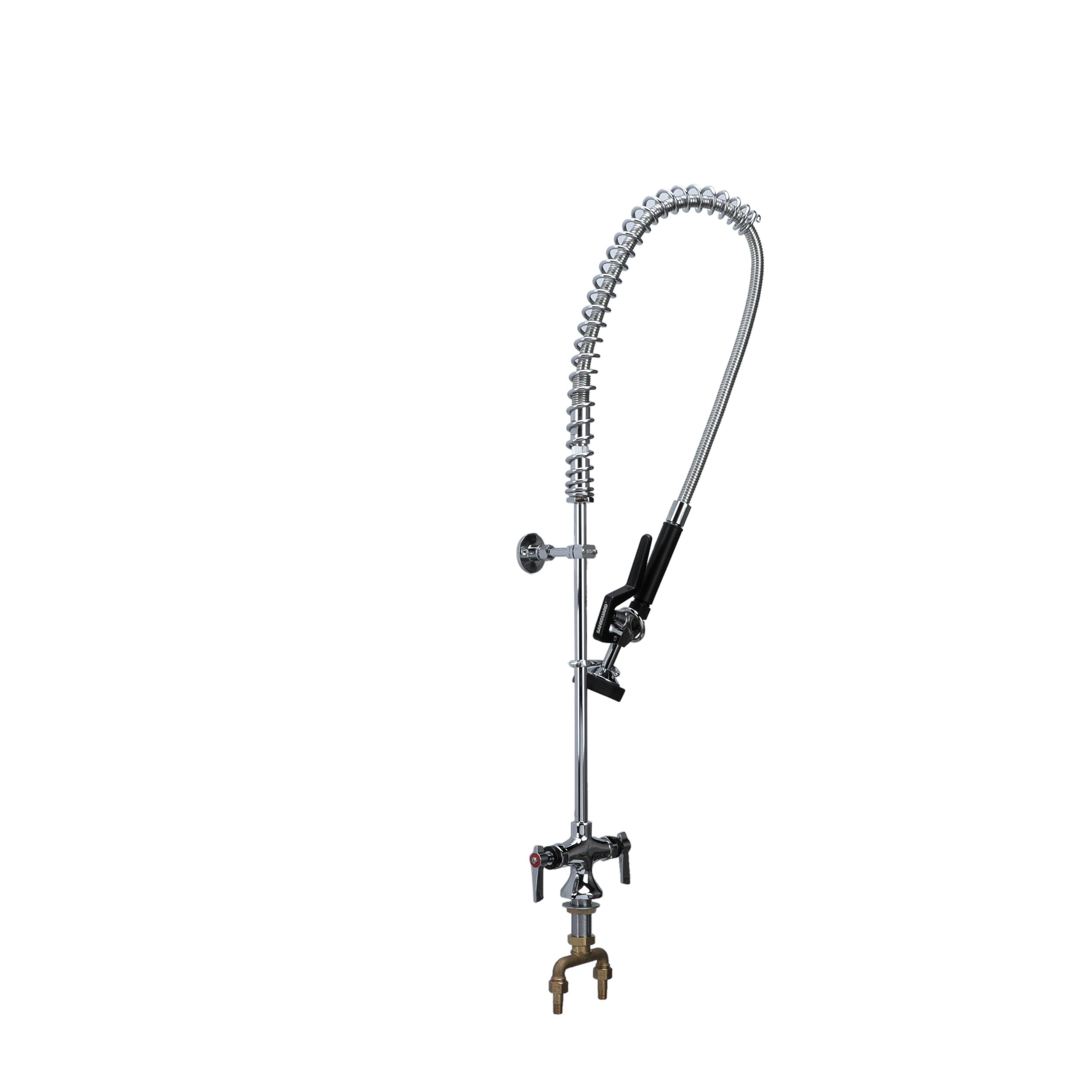 Encore Pre-Rinse Deck Mount Single Hole Faucet - Commercial Kitchen Sink Sprayer for Restaurants & Food Prep Areas