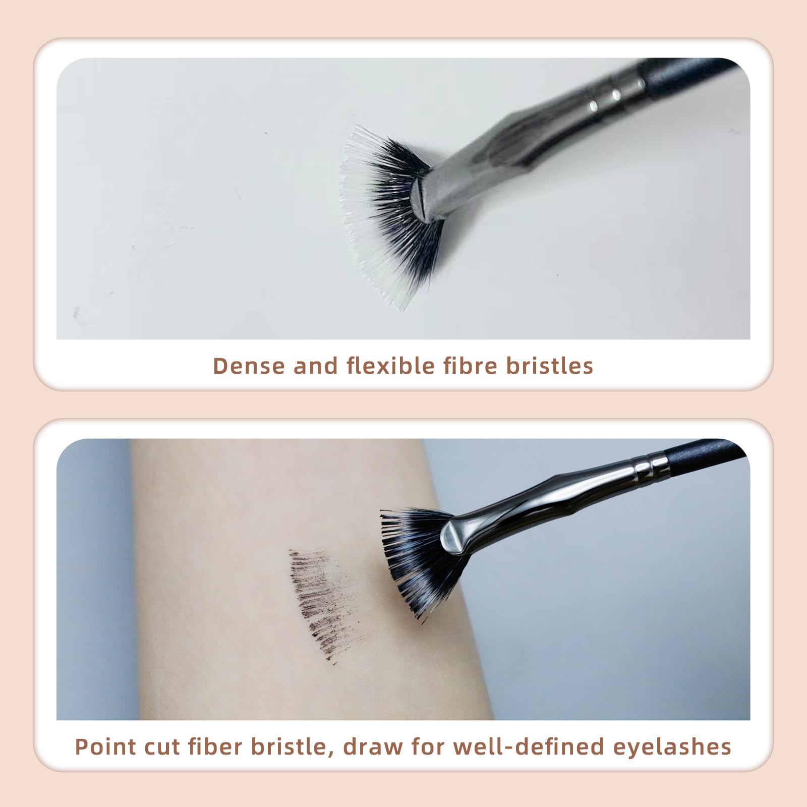 Best Mascara Fan Brush - No Smudge Clump-Free Lash Wand for Upper & Lower Lashes | Perfect for Professional Makeup & Everyday Use