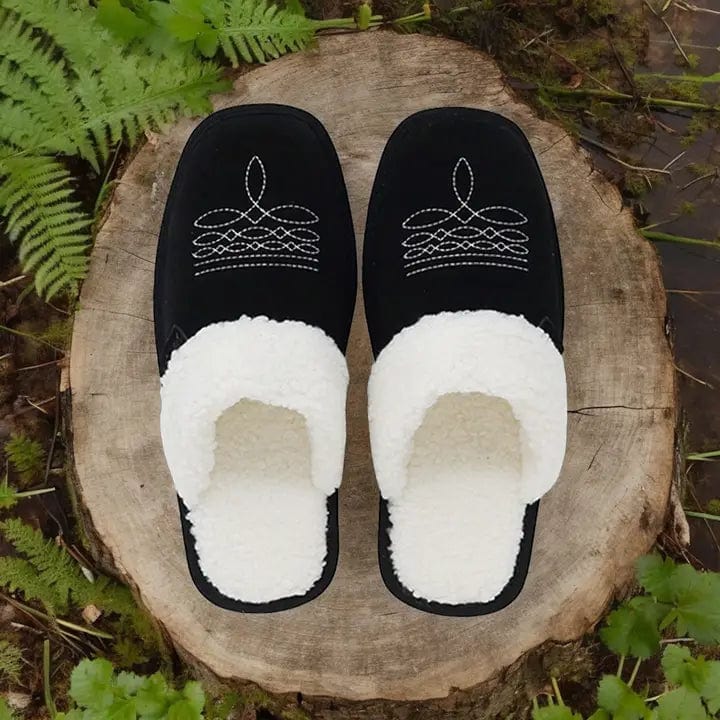 Women's Western Cowgirl Dolly Slippers - Comfortable Faux Fur House Shoes for Women - Perfect for Country Themed Parties, Rodeo Events & Cozy Home Wear