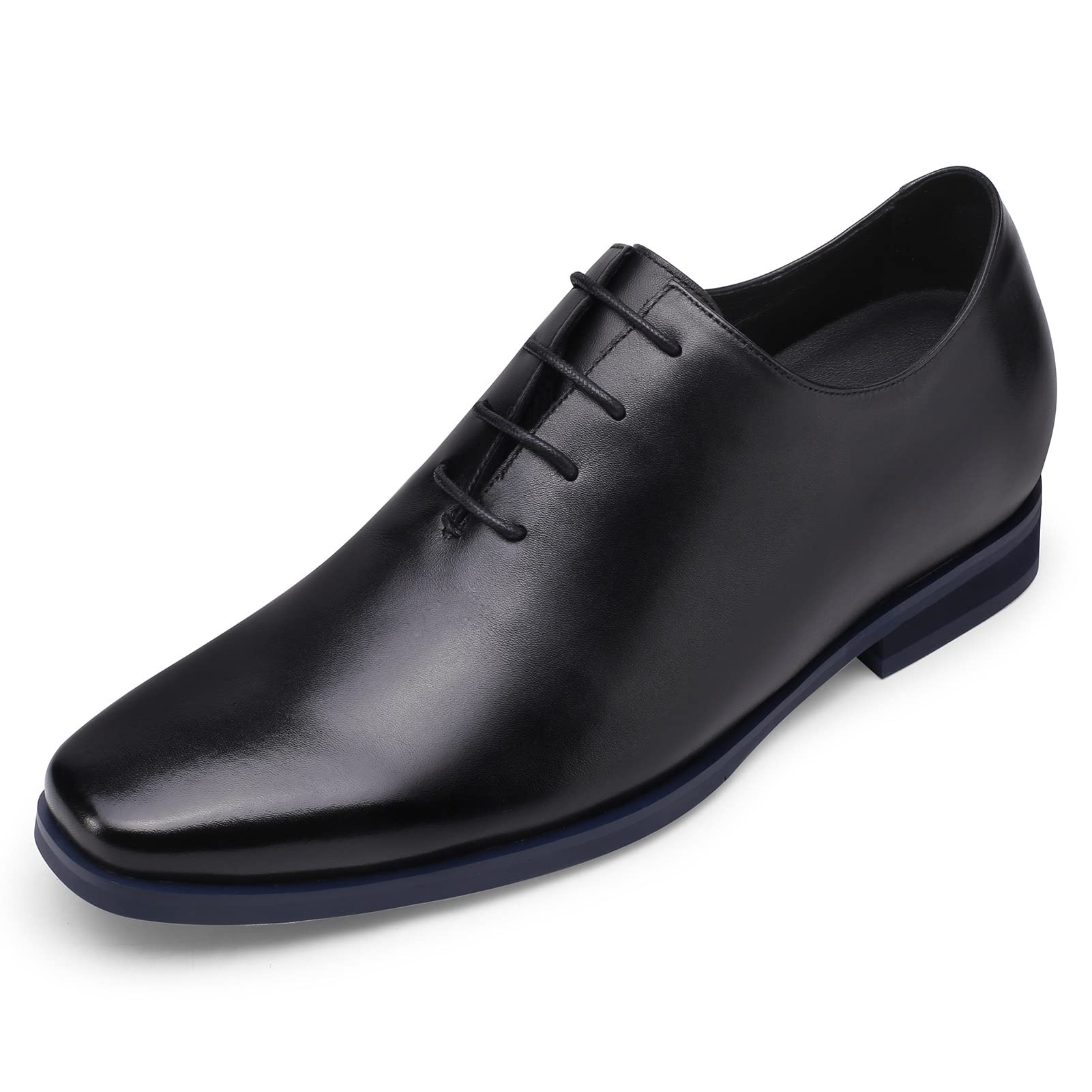 Premium Elevator Shoes for Men - 7CM Height Increase Brown Leather Dress Shoes | Formal & Business Attire | Comfortable Hidden Lift for Confidence Boost