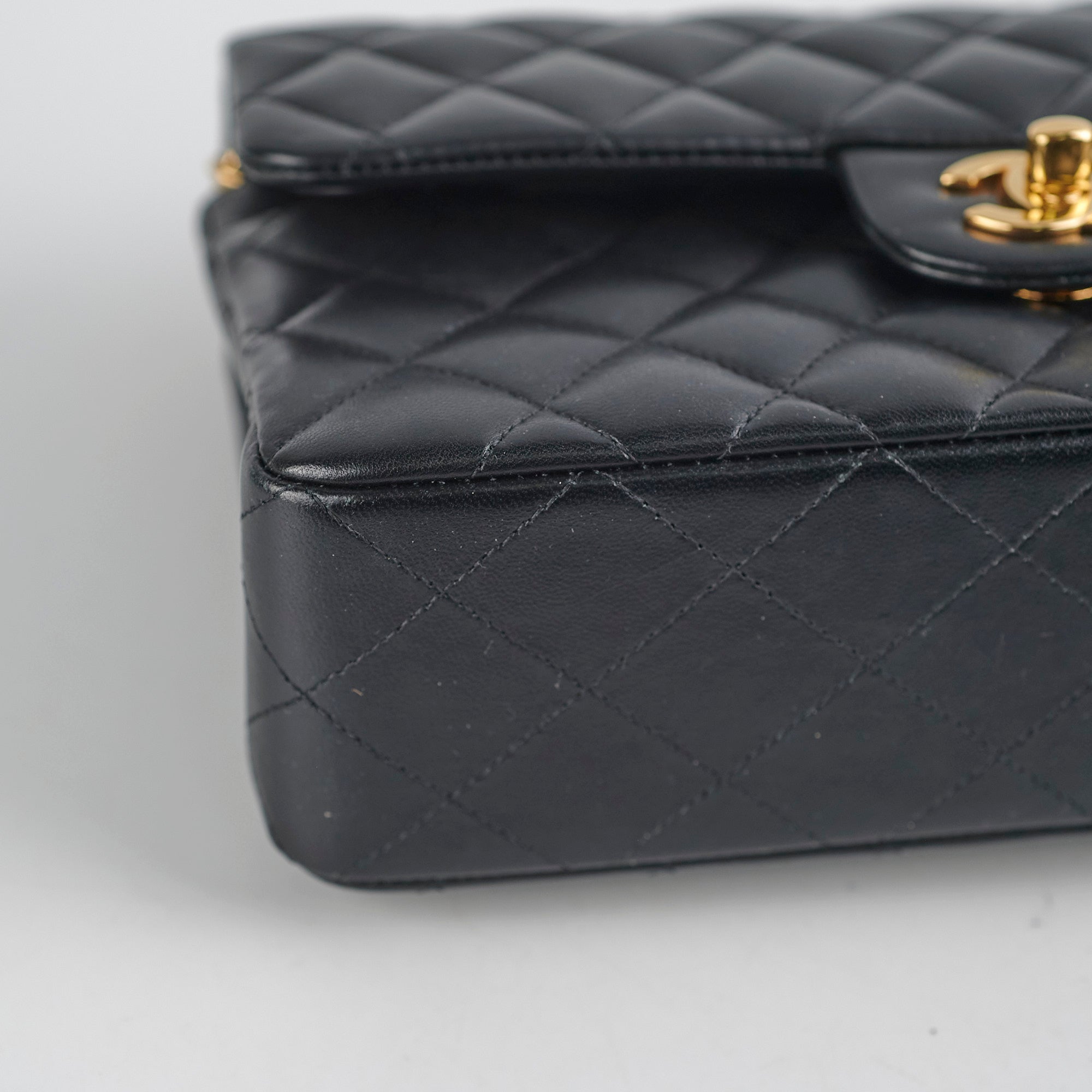 Chanel Small Double Classic Flap Bag in Black Lambskin Leather - Luxury Designer Handbag for Women, Perfect for Evening Events & Special Occasions