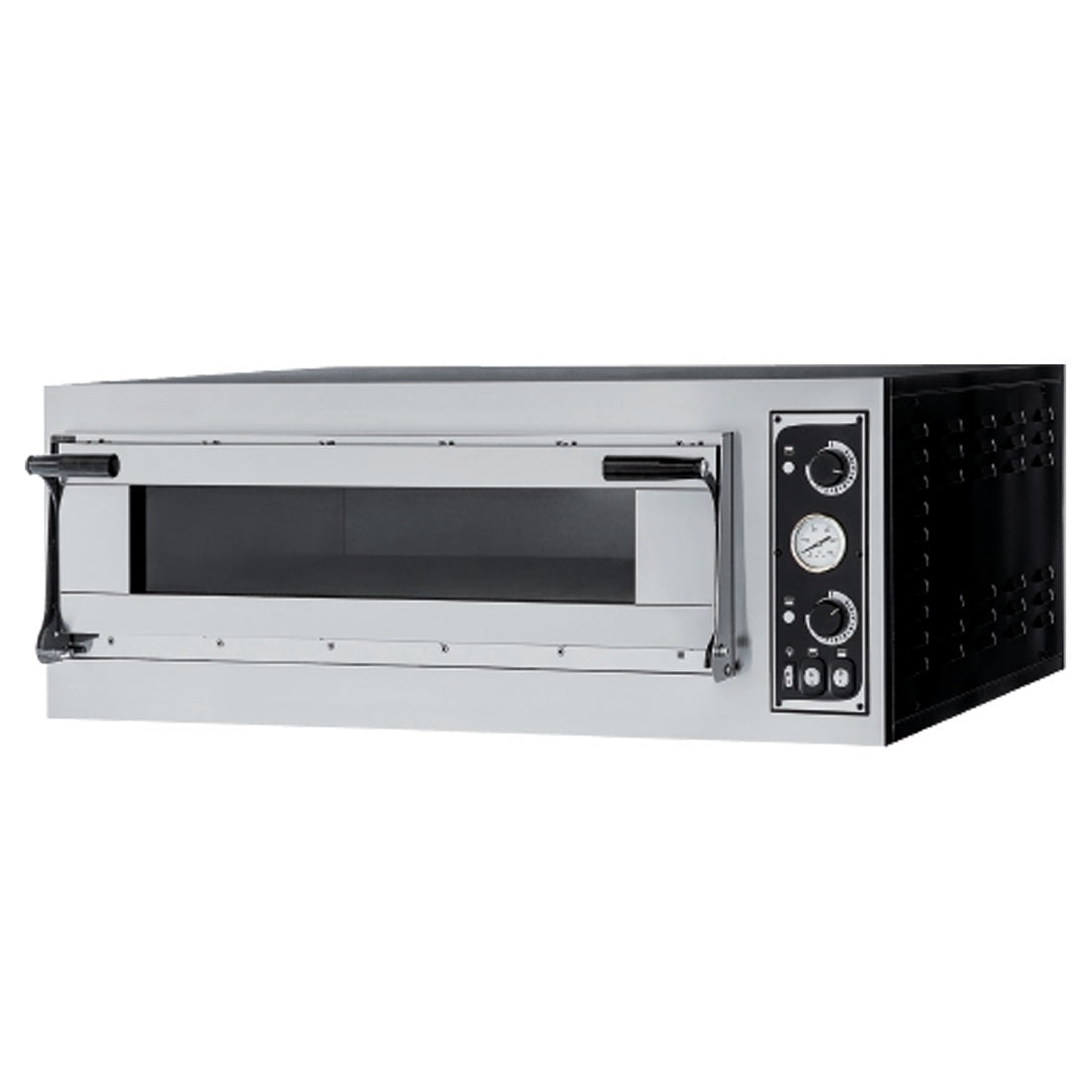 BakerMax Prisma Food Pizza Oven - Single Deck 4 x 40cm Commercial Pizza Maker - Perfect for Restaurants, Pizzerias & Home Chefs