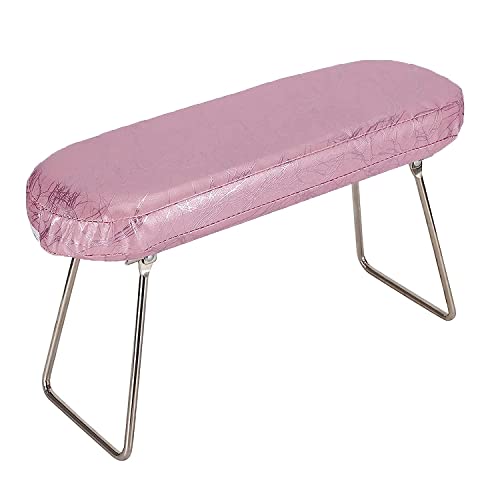 Foldable Nail Table Armrest - Ergonomic Hand Rest for Home & Salon Manicures (Plum Pink) | Perfect for Gel Polish, Acrylic Nails & Nail Art Application