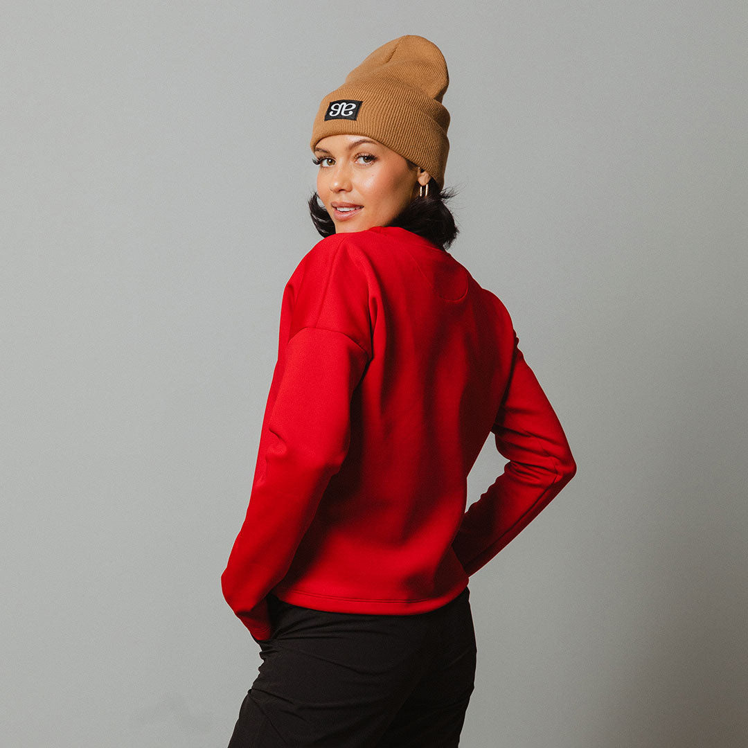 Brighton Pullover Sweater for Women - Soft & Warm Crimson Knit Top - Perfect for Casual Outfits, Fall & Winter Layering