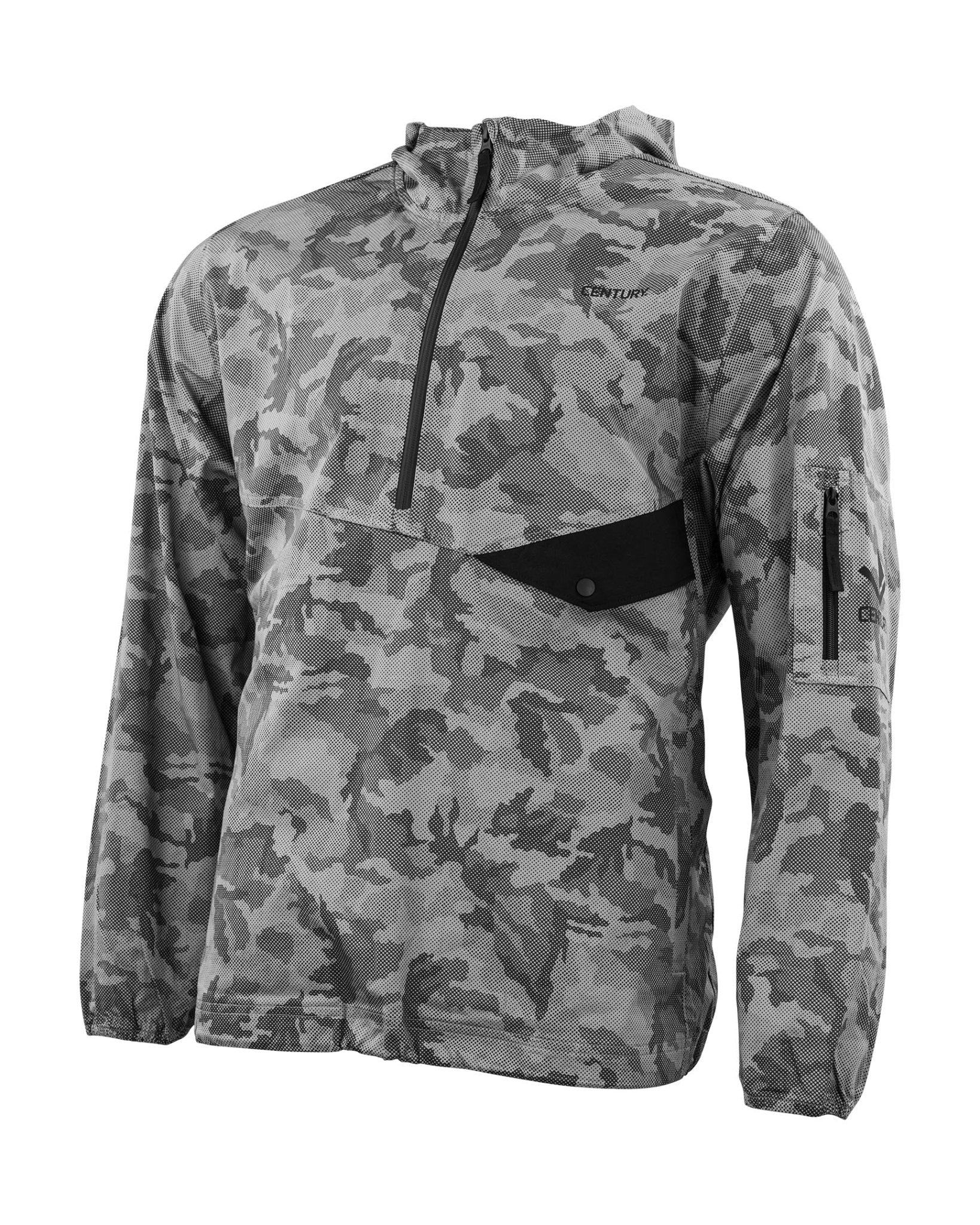 Century Men's Half Zip Hooded Pullover Sweatshirt - Lightweight Fleece Jacket for Running, Hiking & Casual Wear | Comfortable & Stylish Outdoor Activewear
