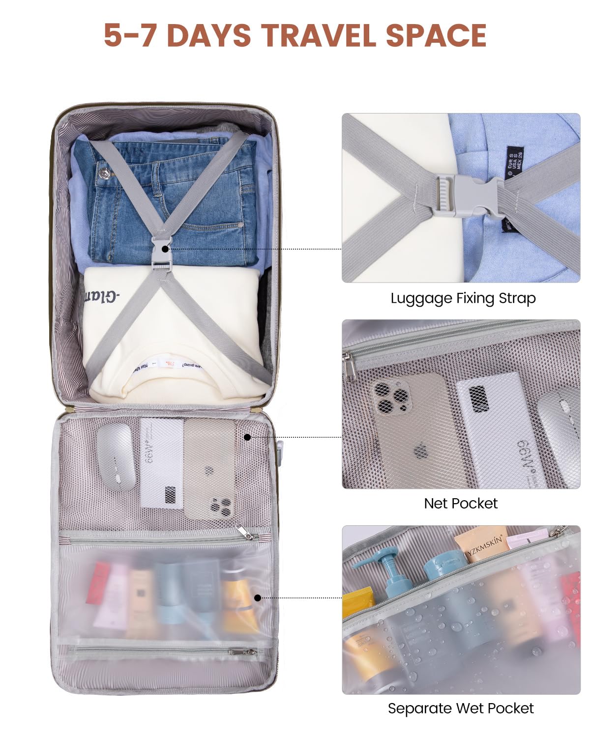 LOVEVOOK 40L Travel Backpack for Women & Men - Large Carry On Backpack with 3 Packing Cubes, TSA Approved Airplane Personal Item Bag Fits 17 Inch Laptop, Waterproof Travel Essentials - Perfect for Business Trips, Weekend Getaways & Air Travel