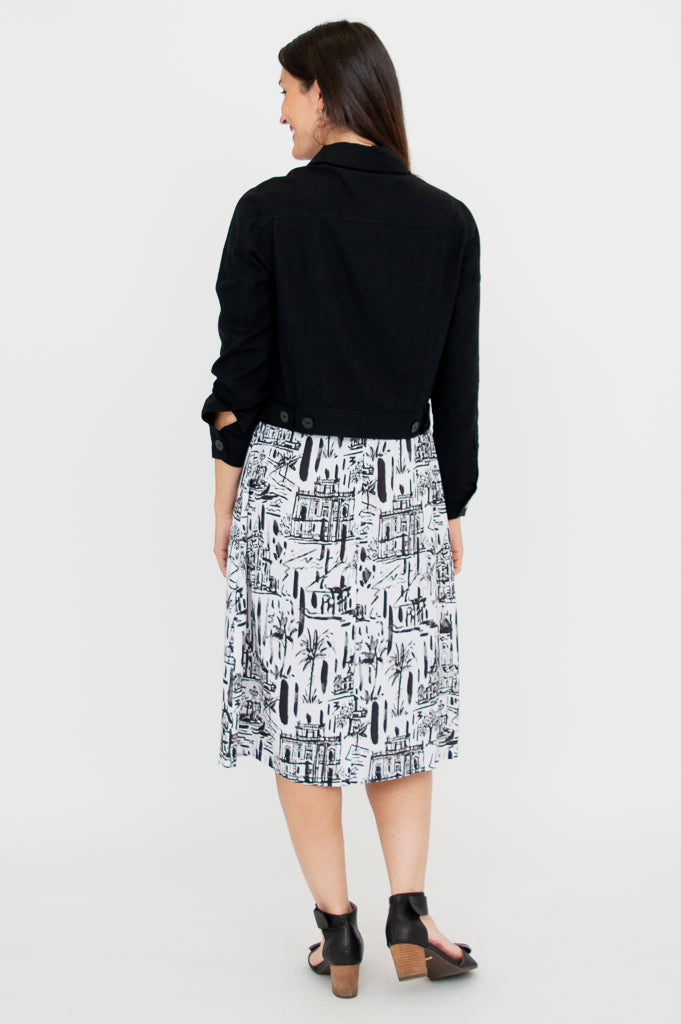 Colleen Jacket - Black Linen Coat for Women | Lightweight Summer Blazer for Office, Travel & Casual Outfits