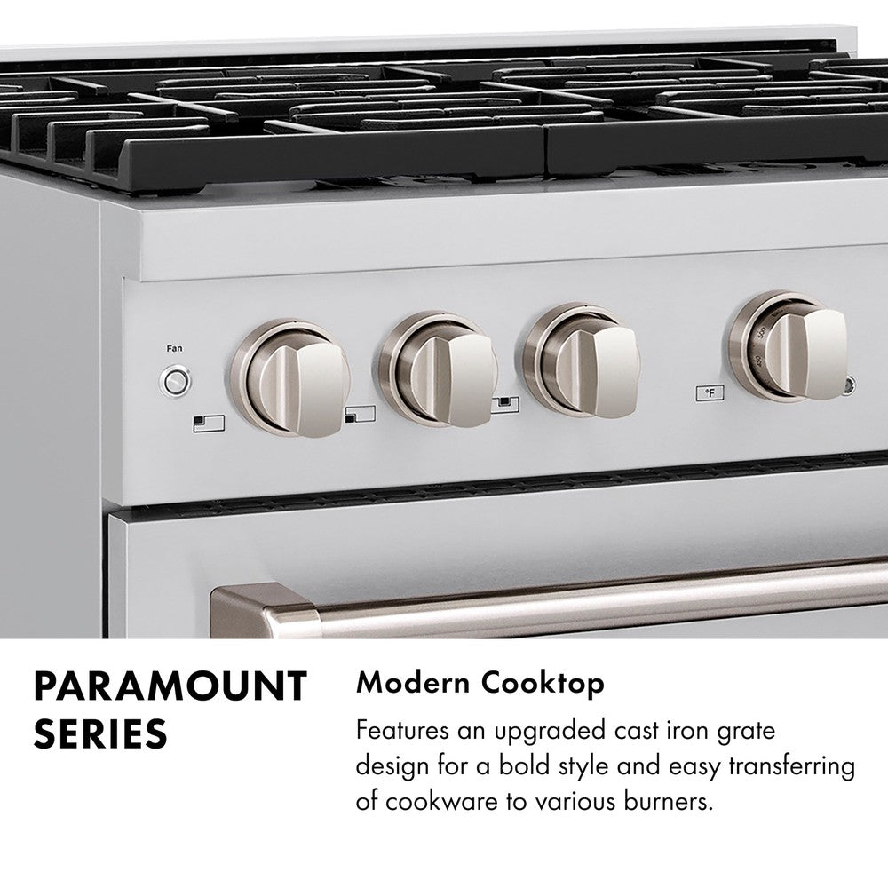 ZLINE 48-Inch Stainless Steel Gas Range with 8 Burner Cooktop & 6.7 cu. ft. Double Oven - Professional SGR48 Model for Large Kitchens, Holiday Cooking & Entertaining