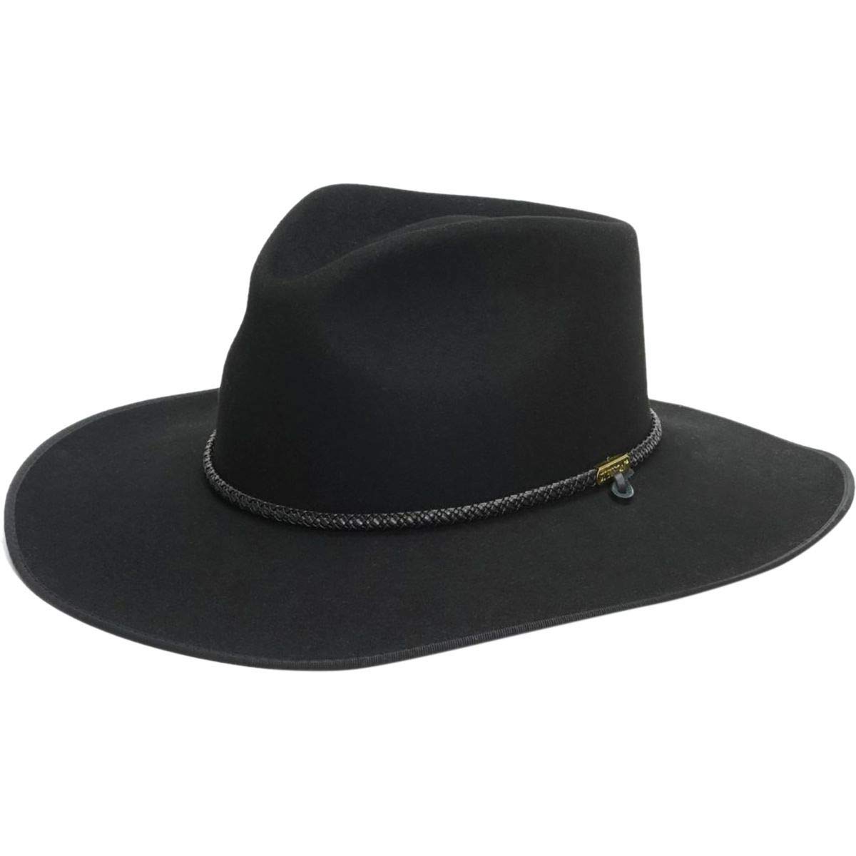 Stetson Quicklink Cowboy Hat for Men - Black, Size 7 | Western Style Felt Hat for Rodeo, Outdoor & Casual Wear