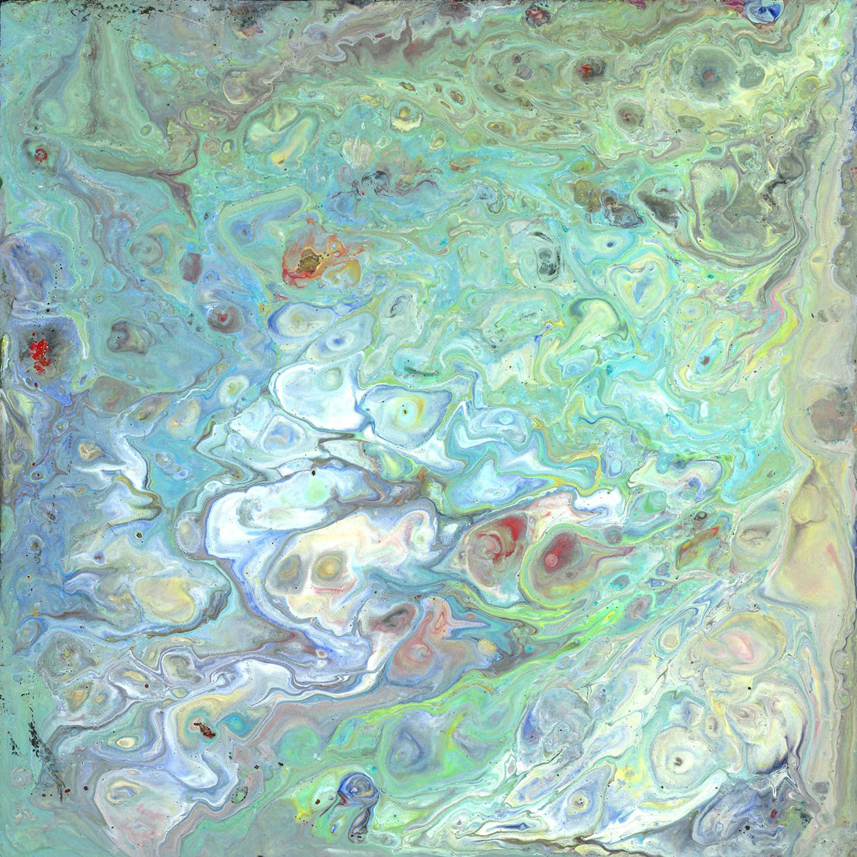 Anthony Ciambella Original 4x4 Acrylic on Panel Painting - Modern Abstract Wall Art for Home & Office Decor