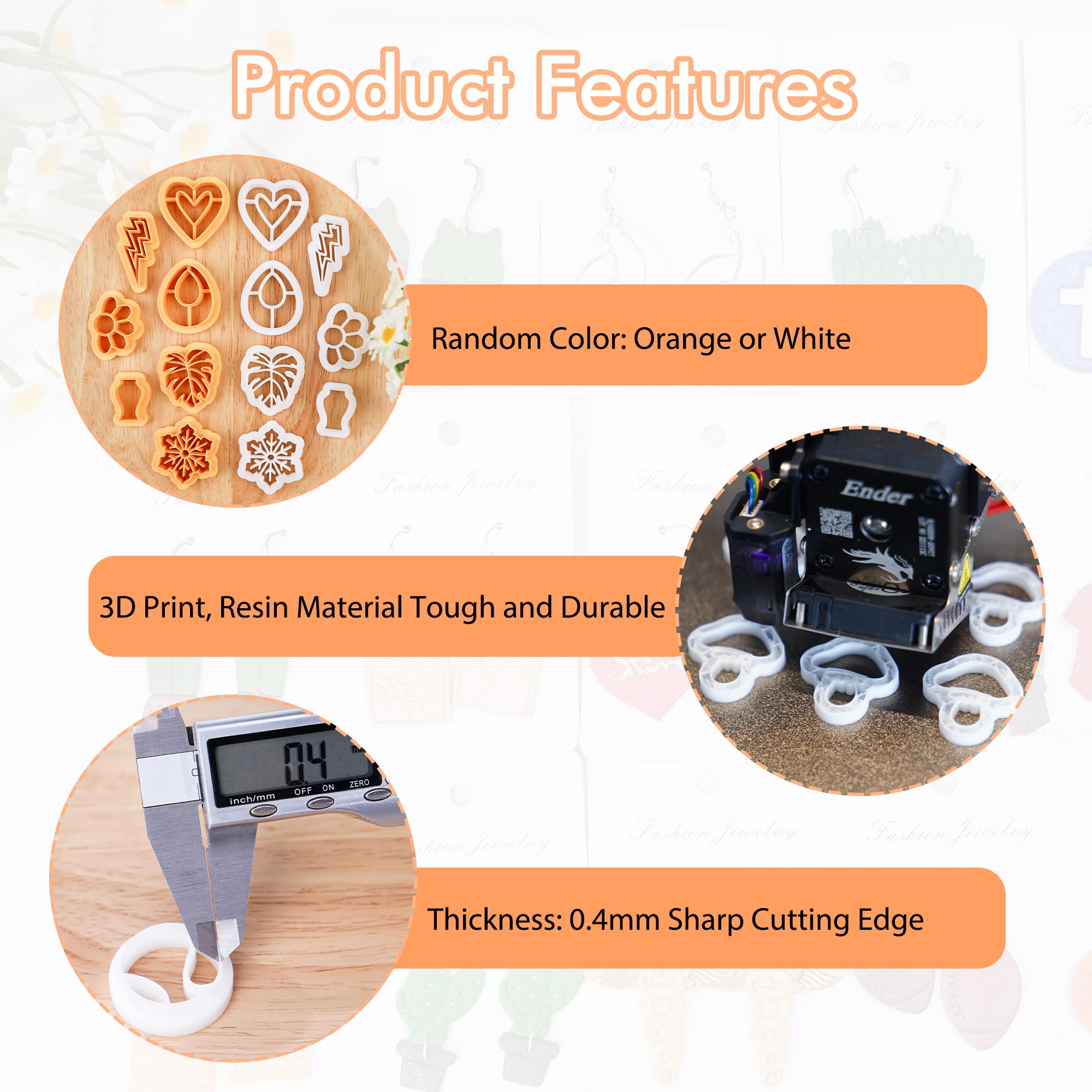 6-Piece Donut Polymer Clay Cutters Set for DIY Jewelry Making - Cute Dessert-Shaped Cutters for Polymer Clay Earrings, Embossing & Food Decorations - Perfect for Handmade Gifts, Craft Projects & Clay Art Creations