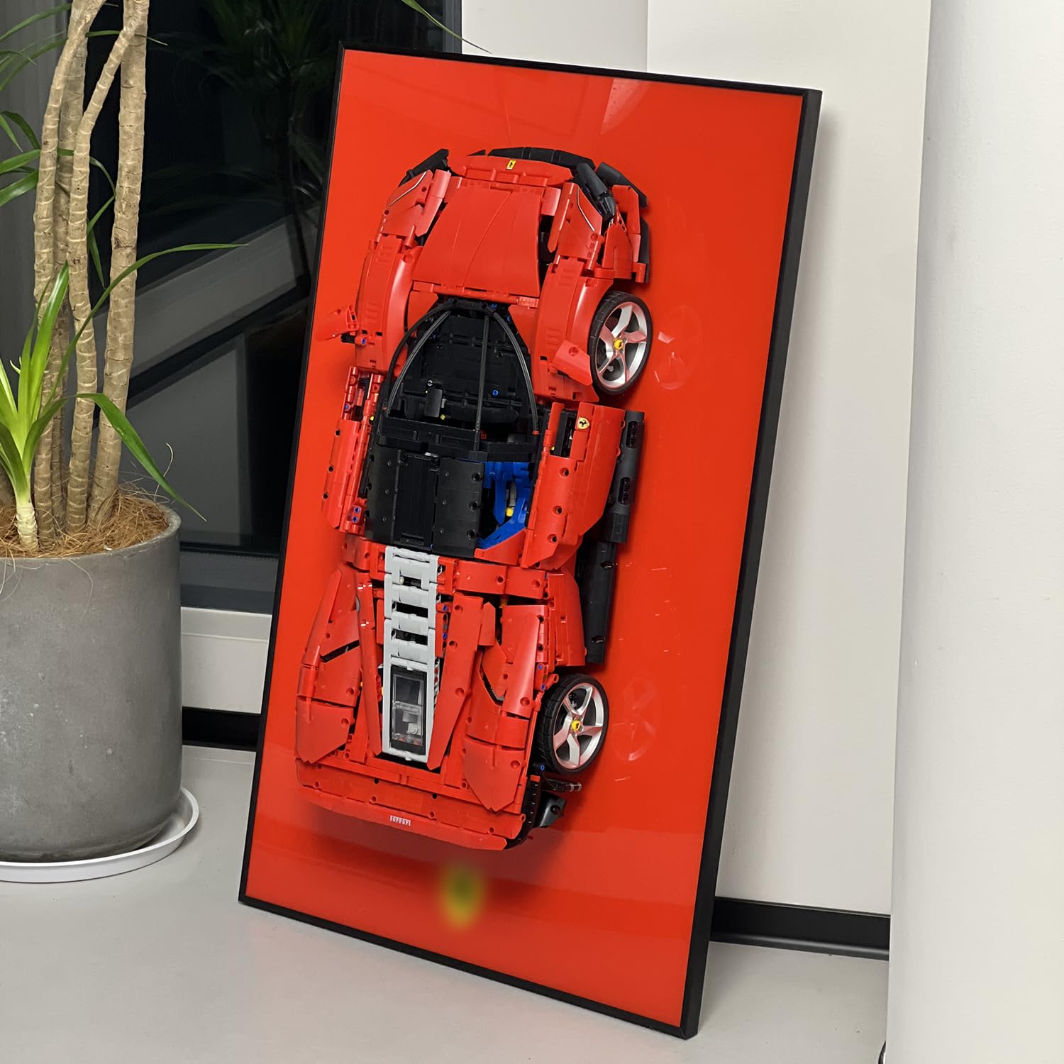 iLuane Lego Technic Ferrari Daytona SP3 42143 Display Wallboard - Race Car Model Building Kit for Adults, Wall Mount for Home & Office Décor (Car Not Included) | Perfect for Showcasing Collectibles in Living Rooms, Game Rooms or Man Caves