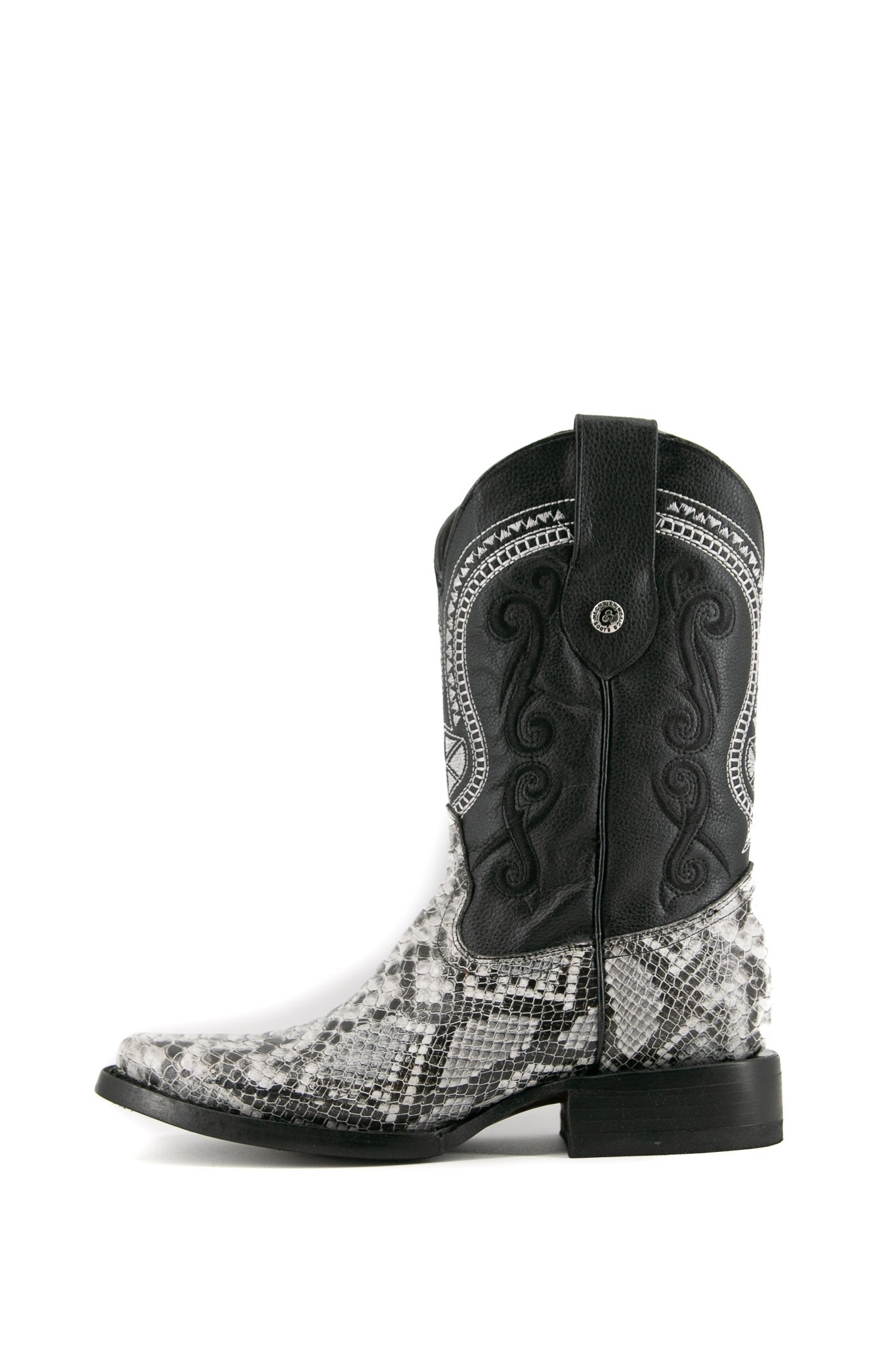 Authentic Python Skin Rodeo Toe Cowboy Boots for Men - Western Style Riding & Country Fashion - Perfect for Rodeo, Line Dancing, and Outdoor Events