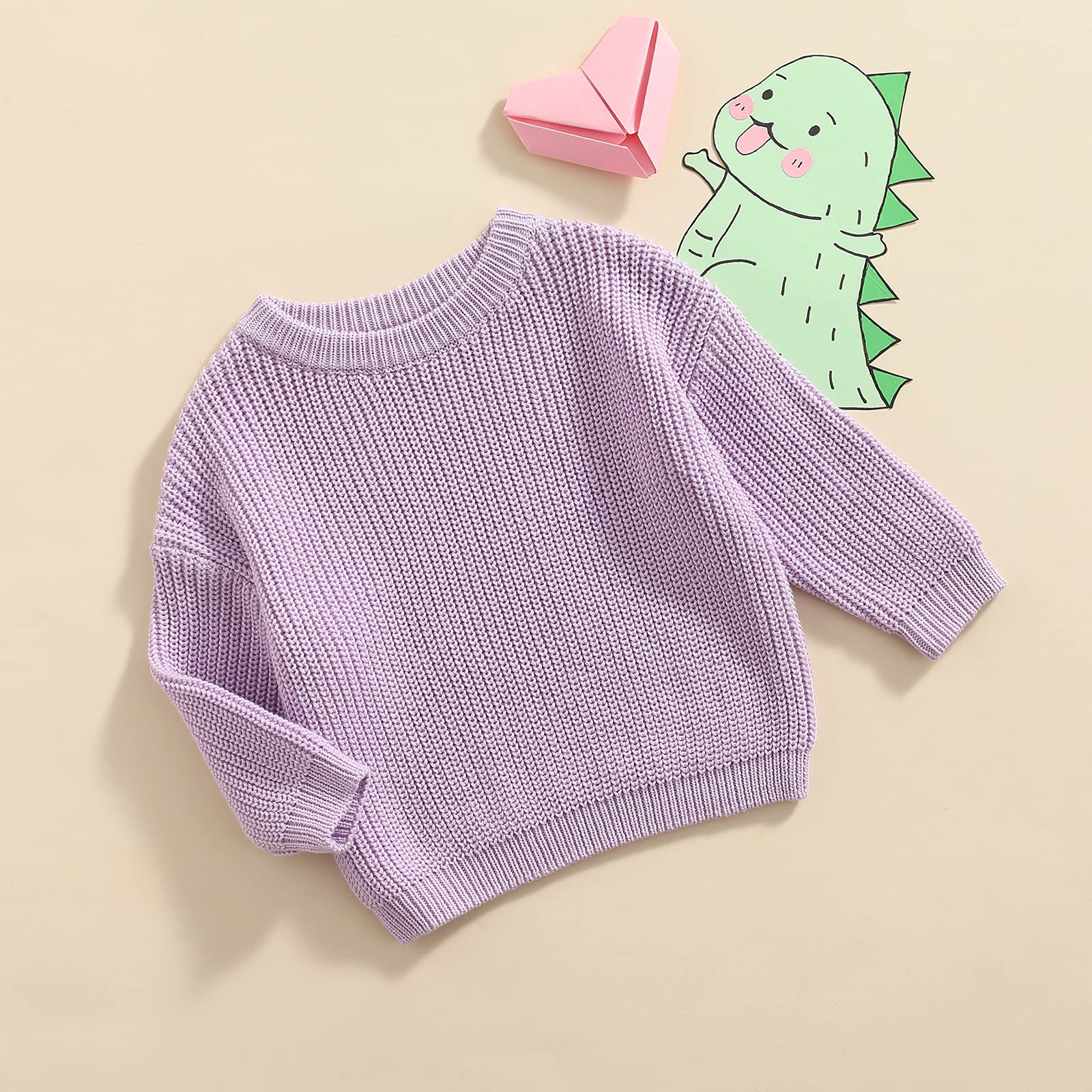L&ieserram Baby Knit Sweater for Boys & Girls - Soft Long Sleeve Pullover for Newborn to 5 Years - Cozy Toddler Knitwear for Autumn & Winter - Perfect for Playdates, Family Photos and Holiday Outfits