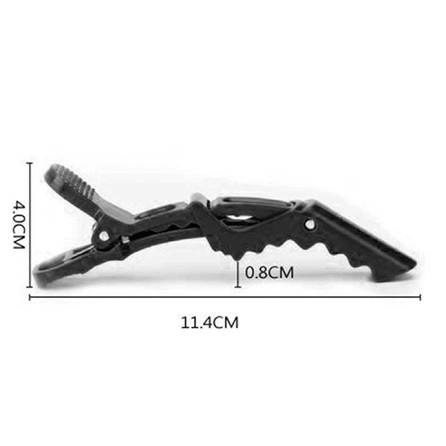 SIYAA 12-Piece Black Hair Sectioning Clips with Free Scissors - Professional Salon Hair Cutting Clips for Men & Women - Perfect for Styling, Coloring & Barbering at Home