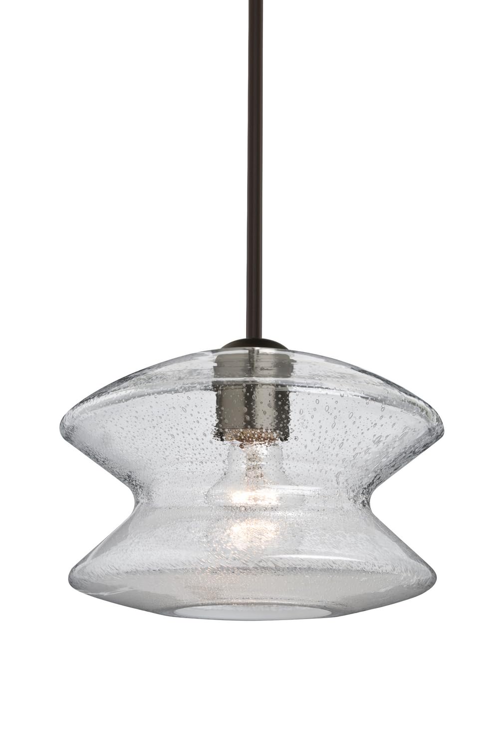 1TT-ZENCL-BR Zen Collection Transitional One-Light Pendant in Bronze/Dark Finish - 9 Inch Modern Ceiling Light for Dining Room, Kitchen Island & Entryway Lighting