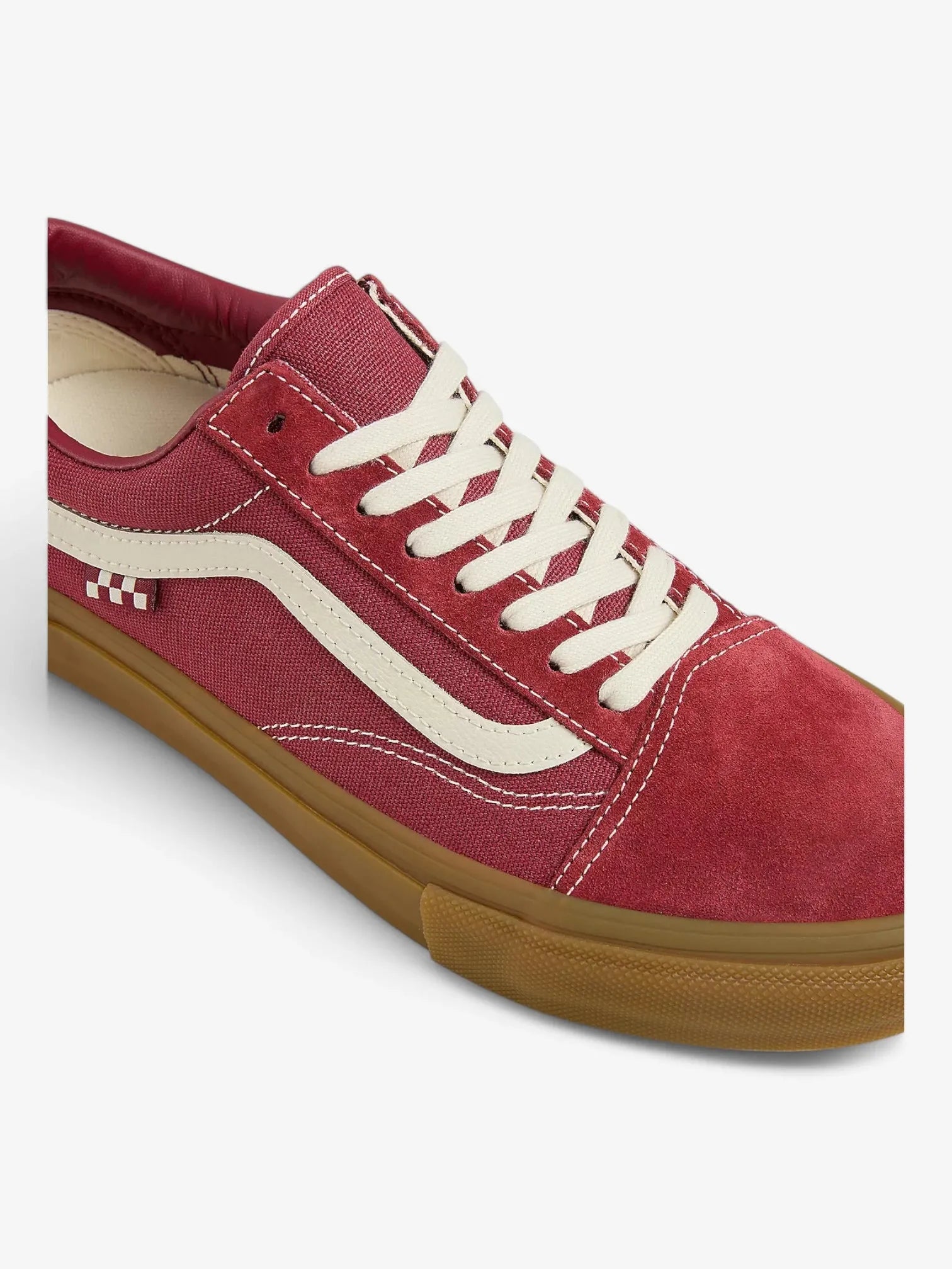 Vans Old Skool Skate Shoes - Classic Red & Brown Sneakers for Men & Women | Perfect for Skateboarding, Casual Wear & Street Fashion