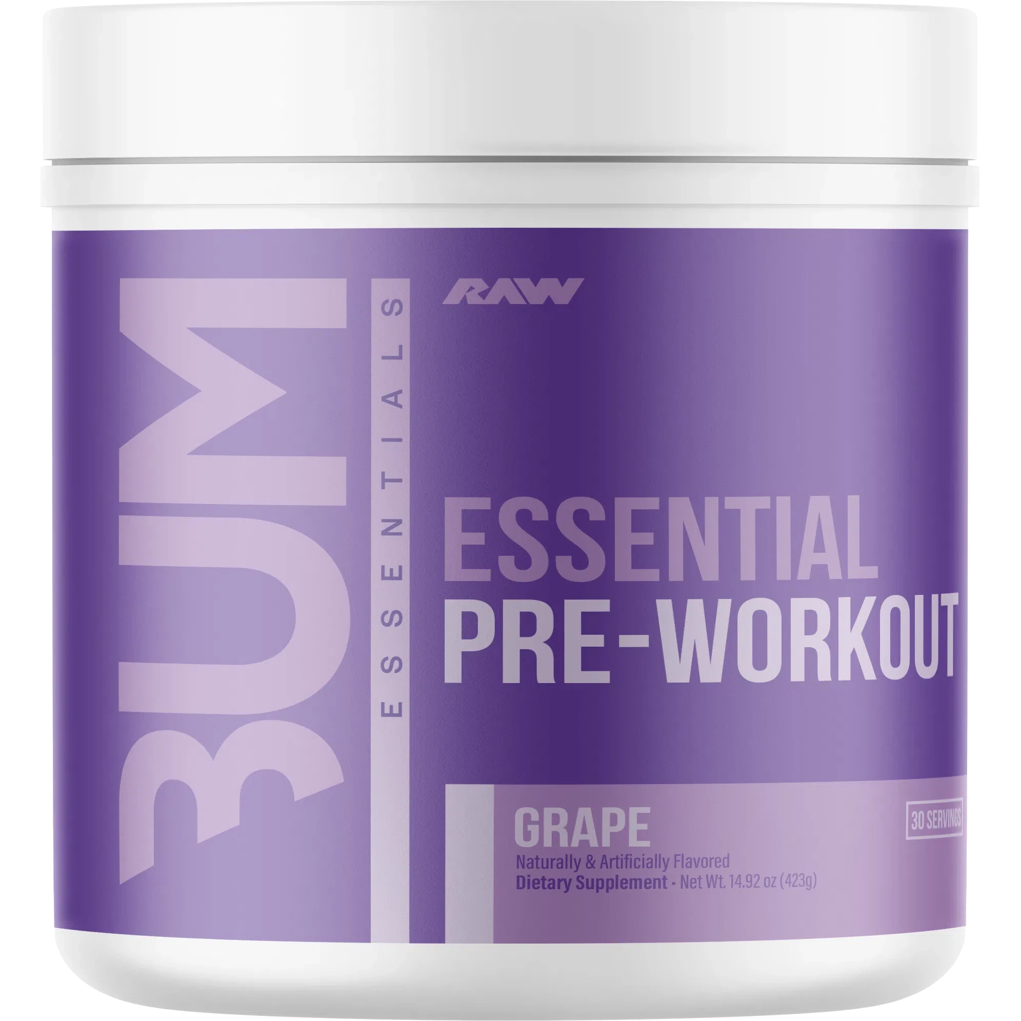 RAW Nutrition CBUM Essential Pre Workout Powder - Premium Energy & Focus Supplement for Gym, Bodybuilding & Fitness Training - Boost Performance & Endurance for Intense Workouts