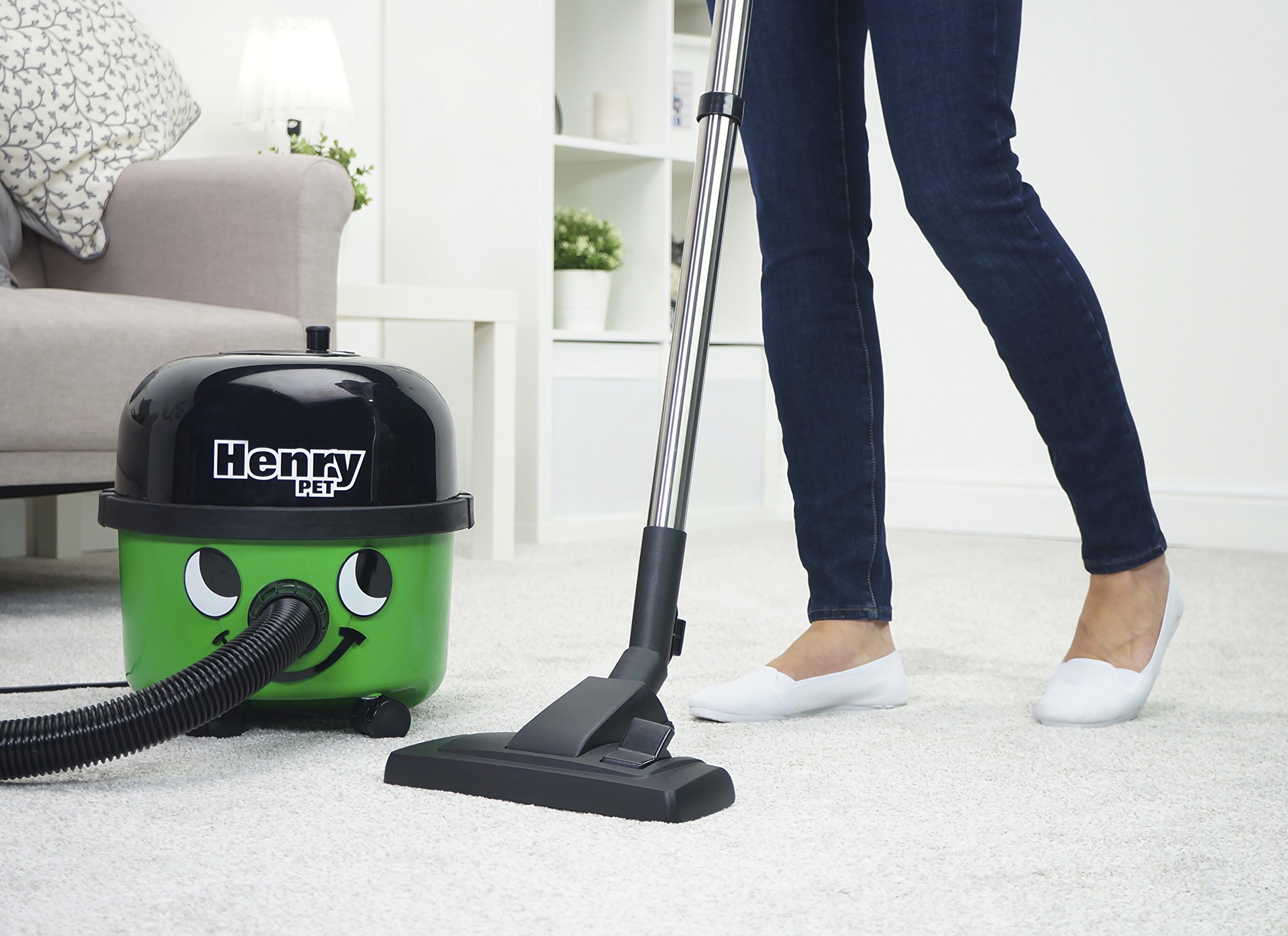 Henry PET200 9L 620W Green Bagged Cylinder Vacuum Cleaner for Pet Hair - Powerful Suction for Carpets, Hard Floors & Upholstery Cleaning