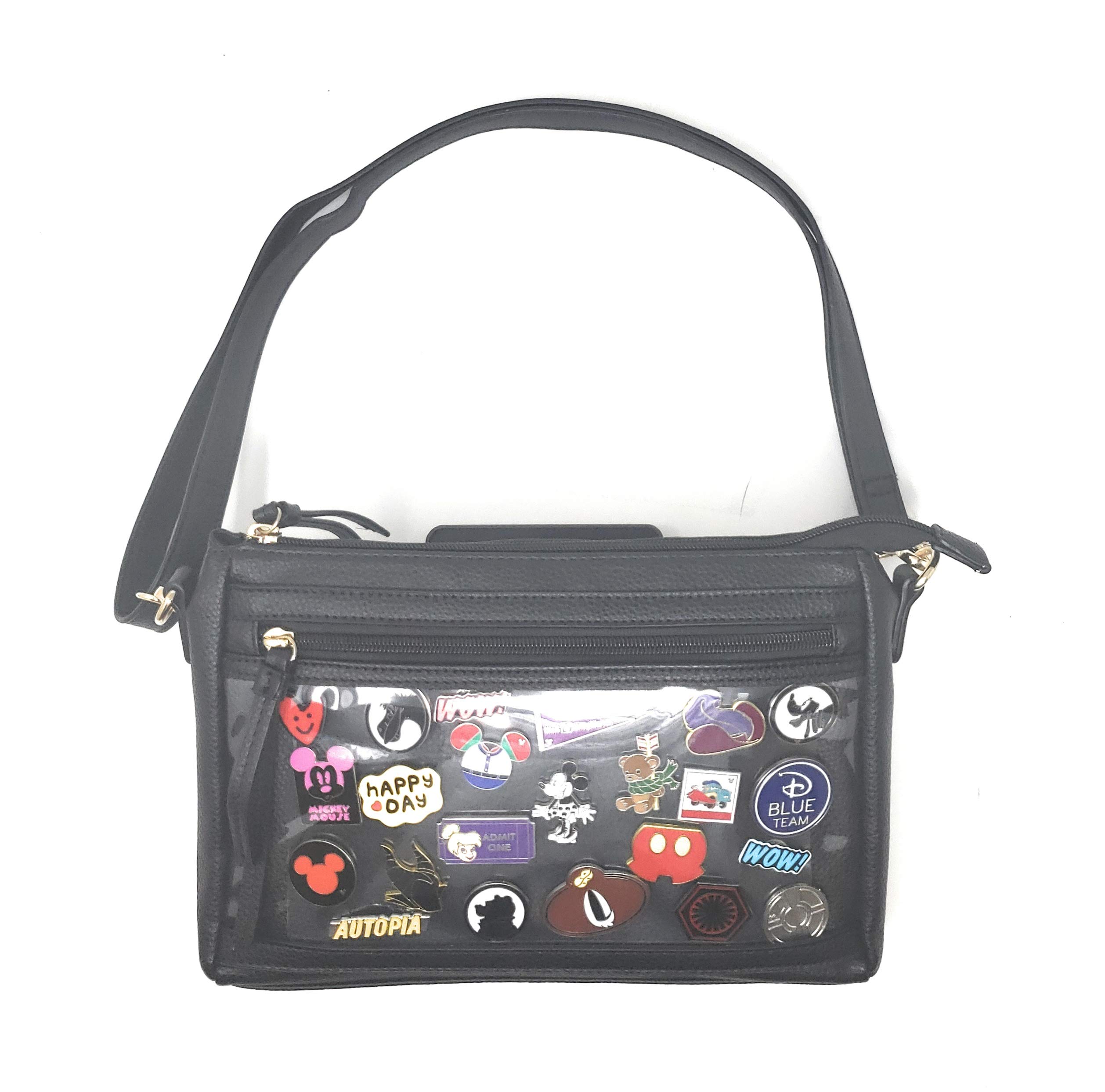 Stylish Ita Crossbody Bag for Enamel Pins - Perfect Pin Display & Collection Organizer - Ideal for Conventions, Travel, and Everyday Use