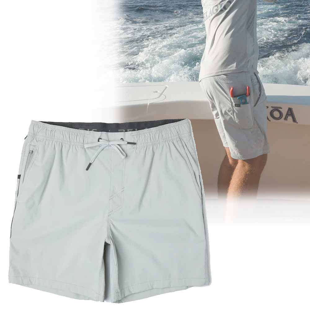 Pelagic Palomar 18 Light Gray Fishing Pants - Quick-Dry, UPF 50+ Sun Protection for Saltwater & Freshwater Anglers - Perfect for Deep Sea Fishing & Boat Trips