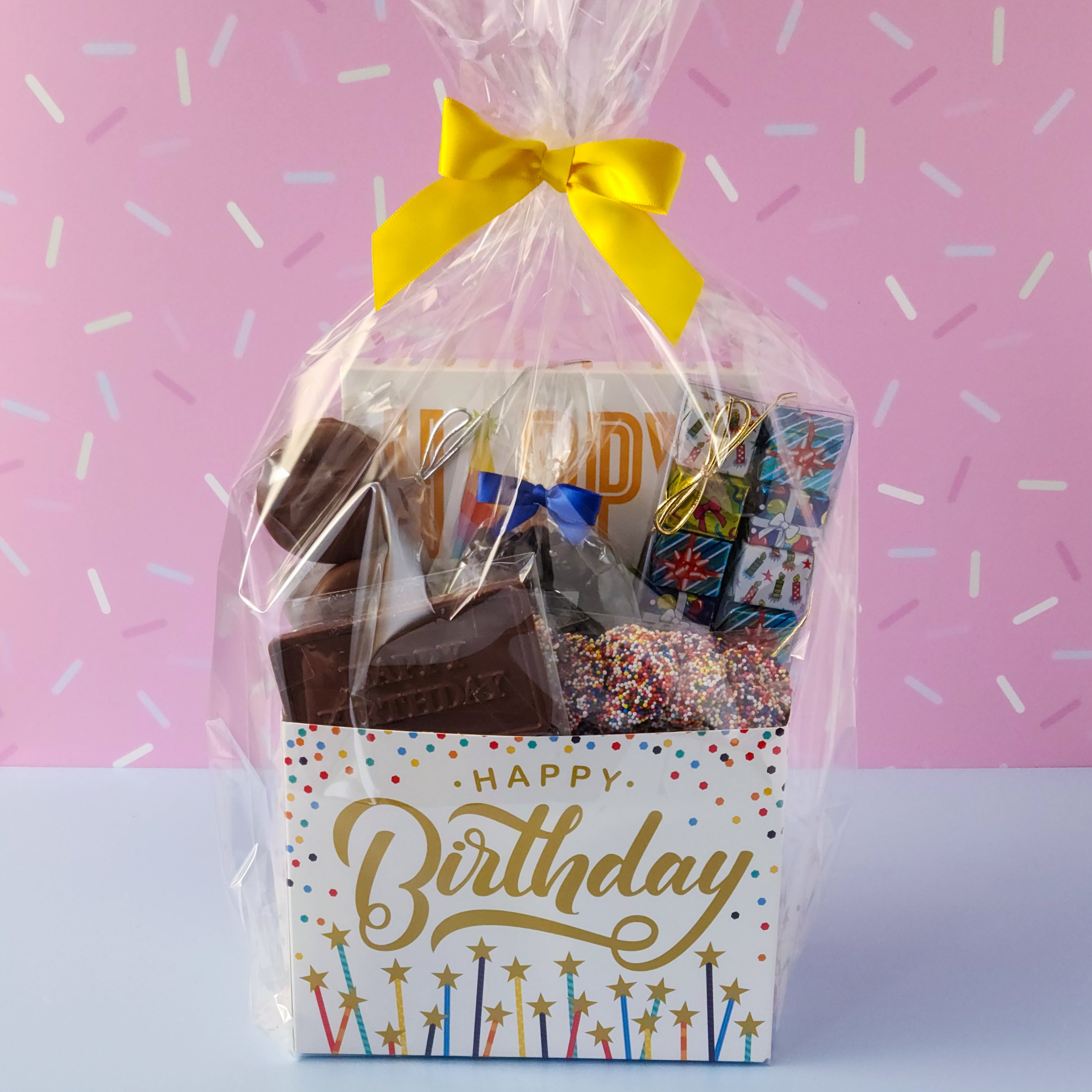 Happy Birthday Gift Basket for Women & Men - Thoughtful Present for Birthday Parties, Anniversaries & Special Occasions