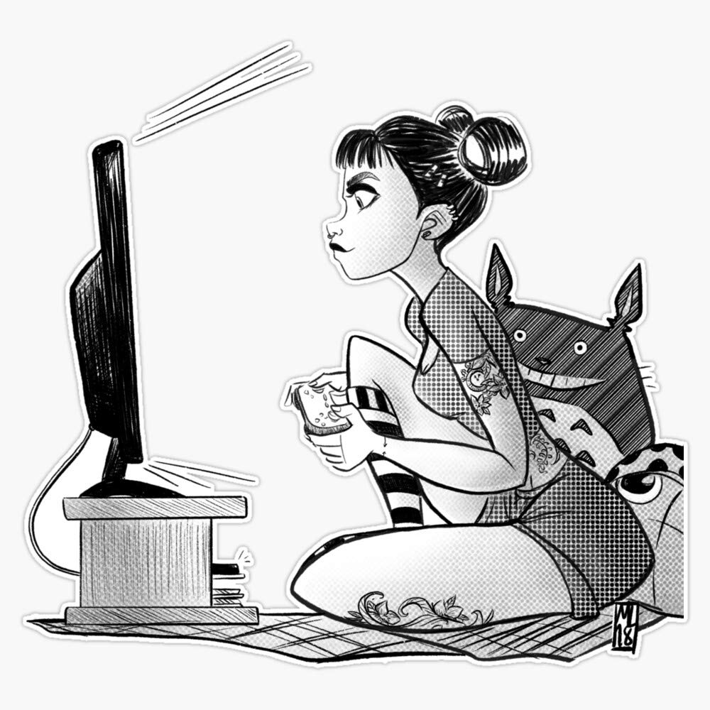 Gamer Girl Vinyl Sticker - Waterproof 5 Inch Bumper Decal for Laptops, Cars & Gaming Accessories - Perfect for Gamers, Streamers & Esports Fans