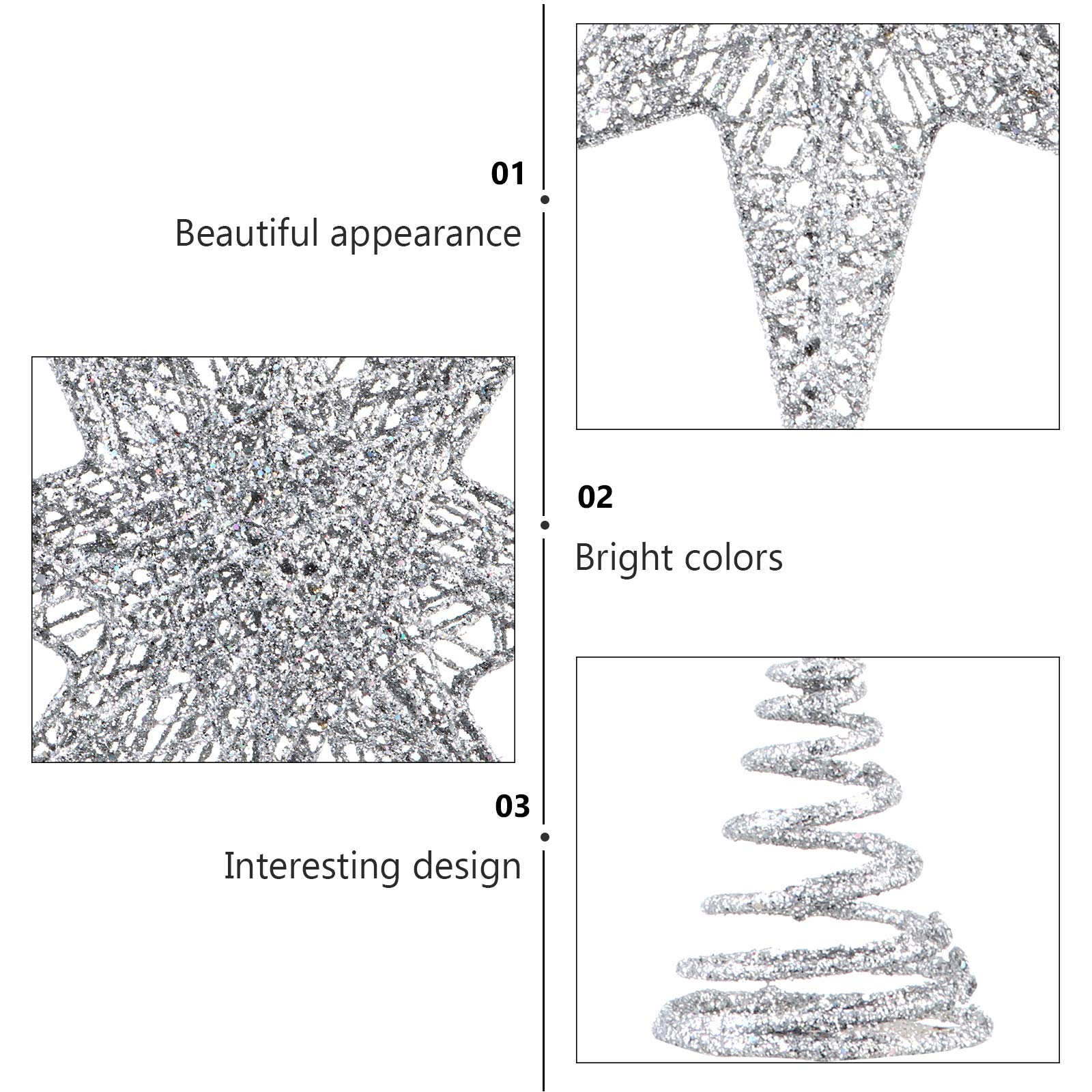 Christmas Tree Star Topper - Xmas Tree Decor for Party & Home