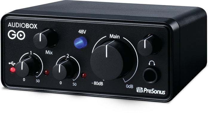 PreSonus AudioBox GO USB Audio Interface with Studio One Artist DAW Software - Perfect for Home Recording, Podcasting & Music Production
