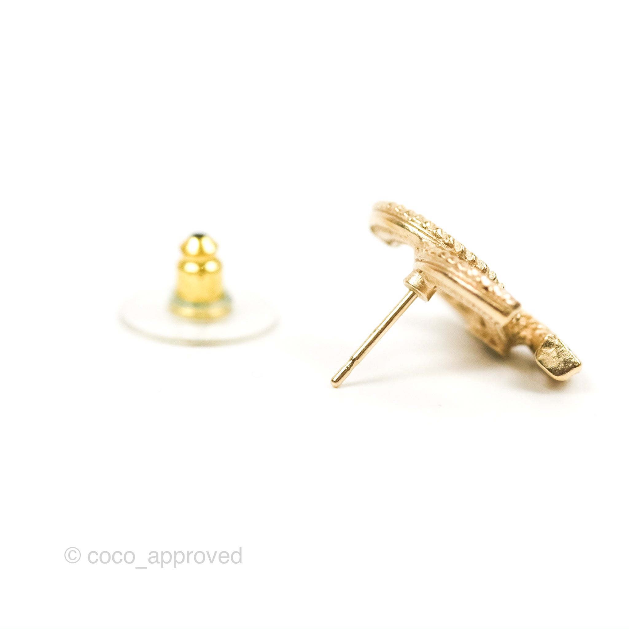 Chanel CC Pearl Earrings in Gold Tone - Luxury Fashion Jewelry for Women | Perfect for Parties, Weddings & Special Occasions