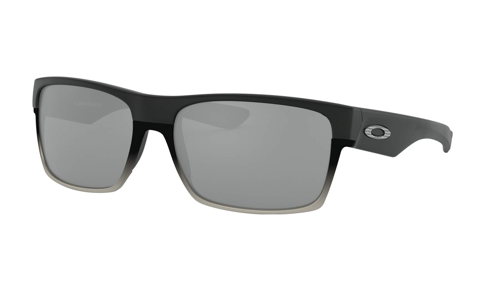 Oakley Twoface Sunglasses - Matte Black Frame with Chrome Iridium Lens - Polarized UV Protection for Men & Women - Perfect for Driving, Running, and Outdoor Sports