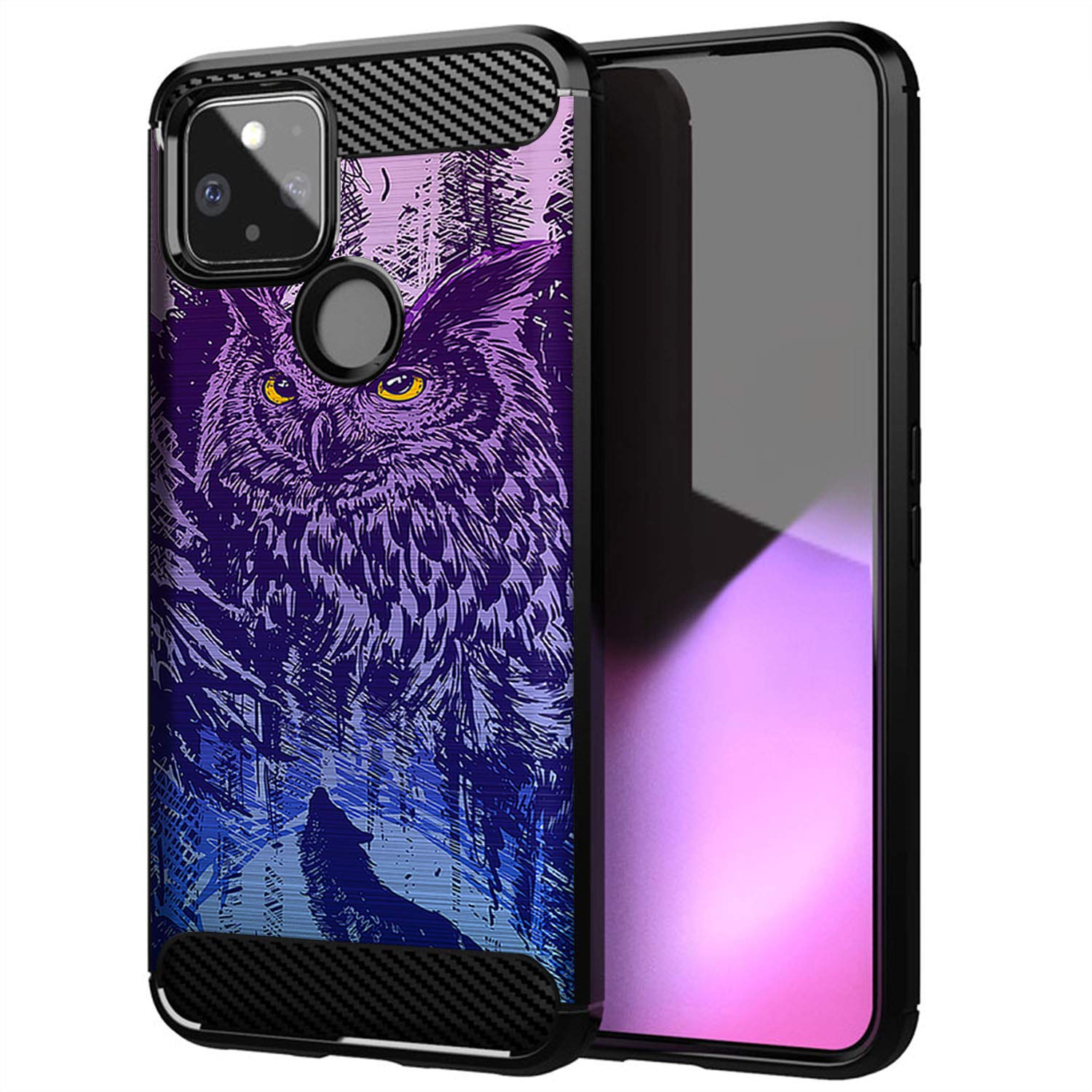 Slim Black TPU Case for Google Pixel 5 | Textured Cover for Daily Protection