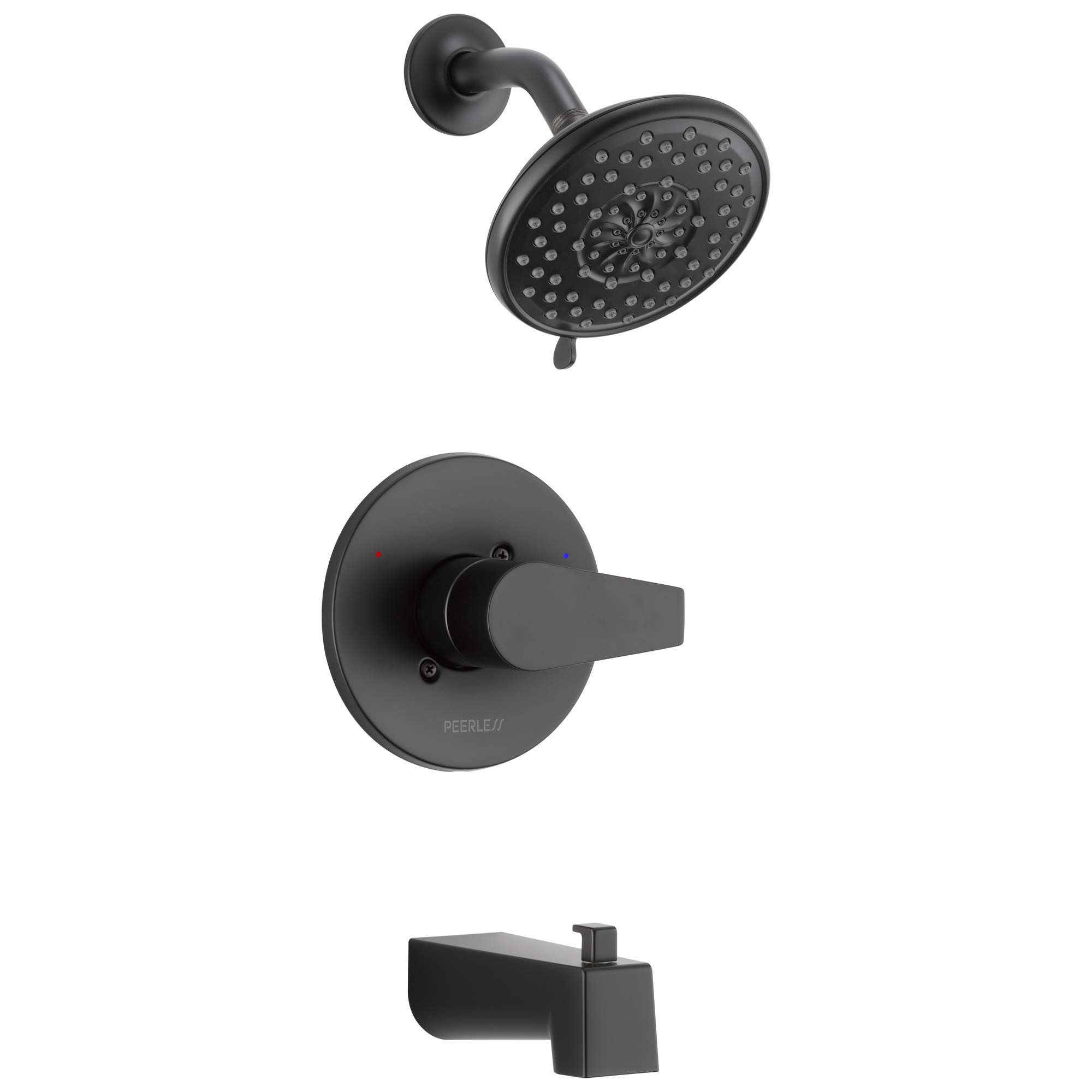 Peerless PTT14419-BL Matte Black Tub and Shower Trim Kit - Bathroom Faucet Set for Shower & Bathtub, Perfect for Modern Home Renovation & Bathroom Upgrade