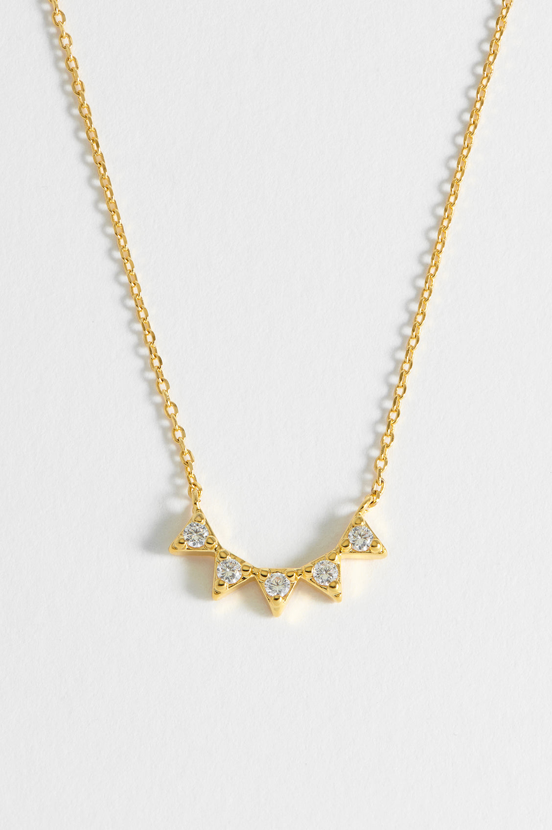 CZ Bunting Necklace - Elegant Cubic Zirconia Pendant for Women | Perfect for Parties, Weddings & Everyday Wear