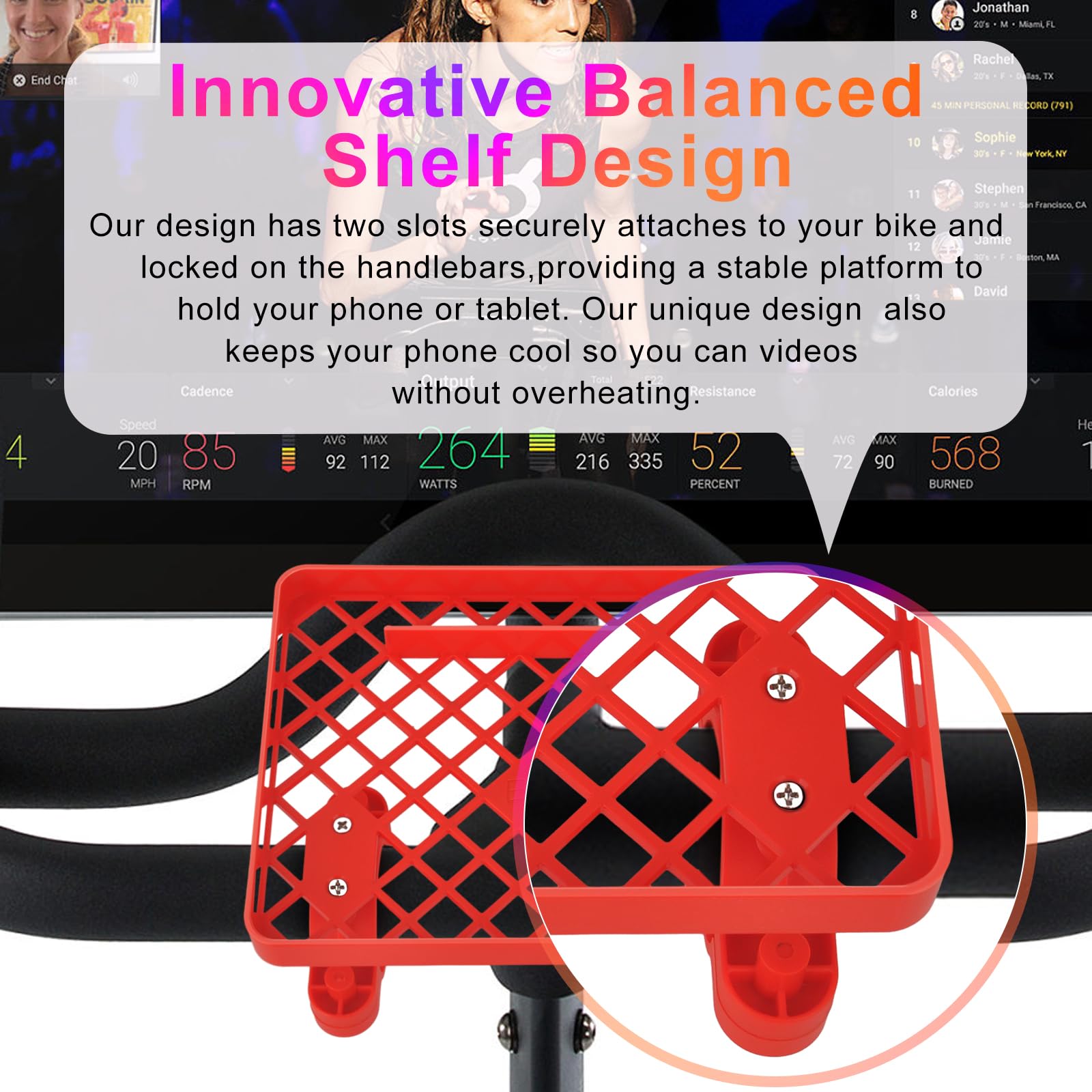 Secure & Durable Cell Phone Holder with Screwdriver for Peloton Bike/Bike+ | Easy Installation, Multi-Functional Smartphone Mount | Perfect for Home Workouts, Cycling & Fitness Tracking