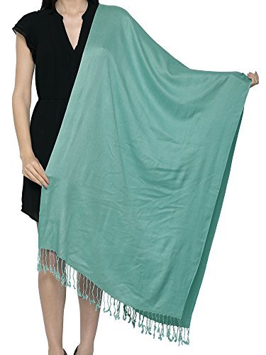 Unisex Plain Pashmina Scarf Shawl - 100% Viscose Wrap Stole for Women & Men - Soft Lightweight Fashion Accessory - Perfect for Office, Travel and Winter Outfits