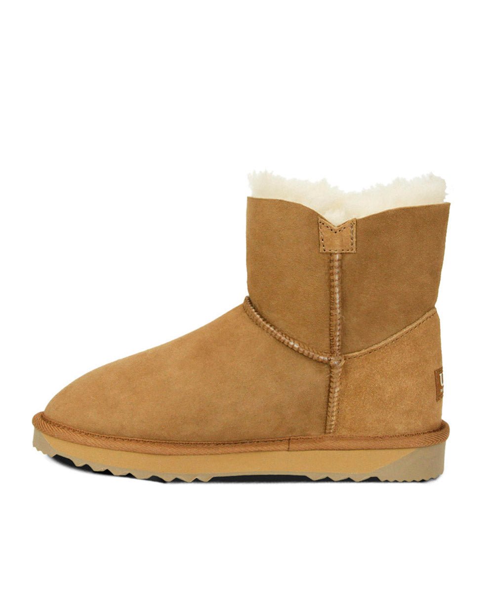 Premium UGG Mini Button Boots for Women - Cozy Winter & Fall Fashion for Casual Outings & Outdoor Activities